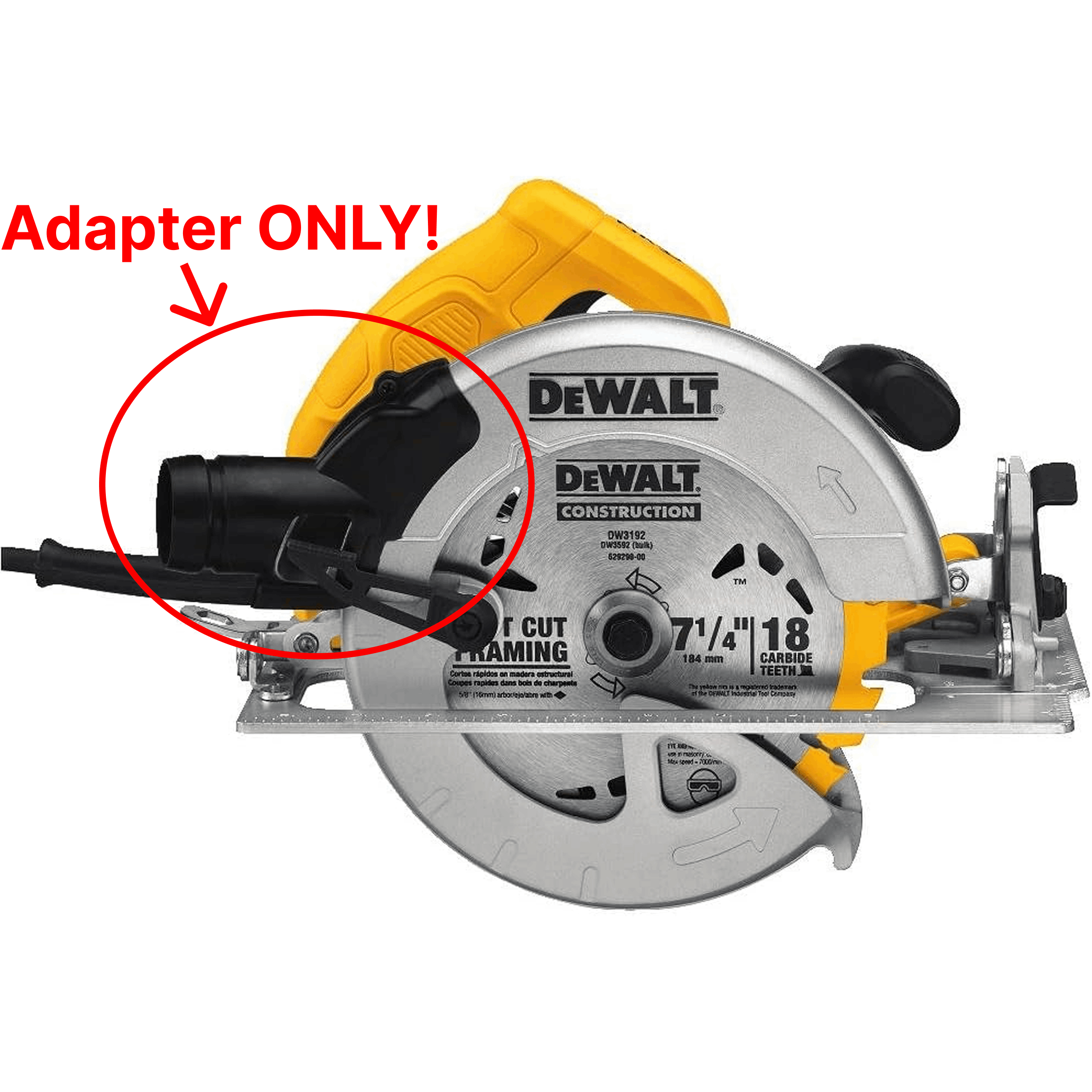 Temu – TEMU Dust Collection Adapter For Dwe575 And Dwe575sb Circular Saws, Without Tool, Adapter Only