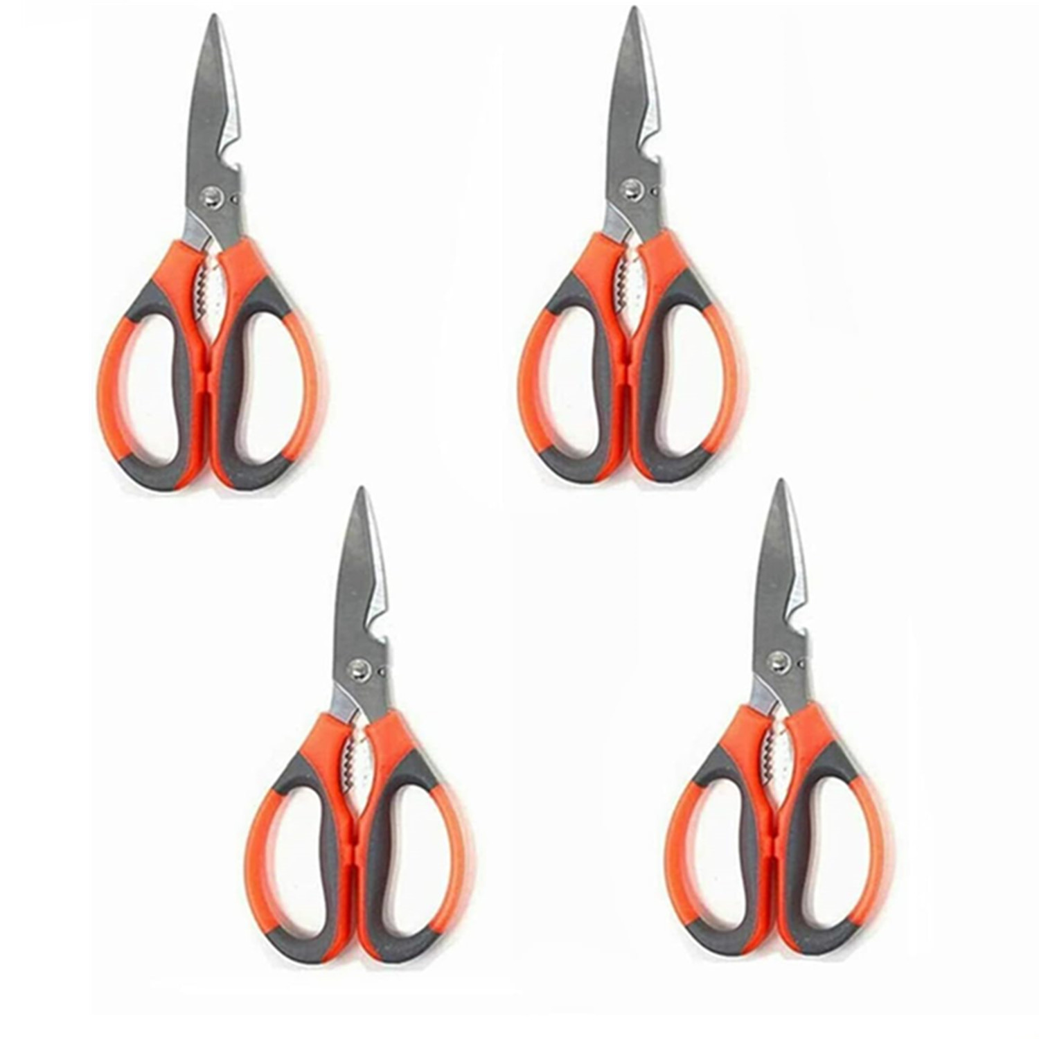 TEMU 4 Pack Heavy Duty Kitchen Scissors Steel Multipurpose Utility Shears For Food Meat Poultry Herbs Craft Household Use