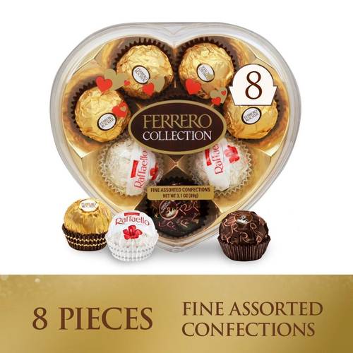 valentine s day heart gift box assorted chocolate treats 3 1 oz each pack of 2
