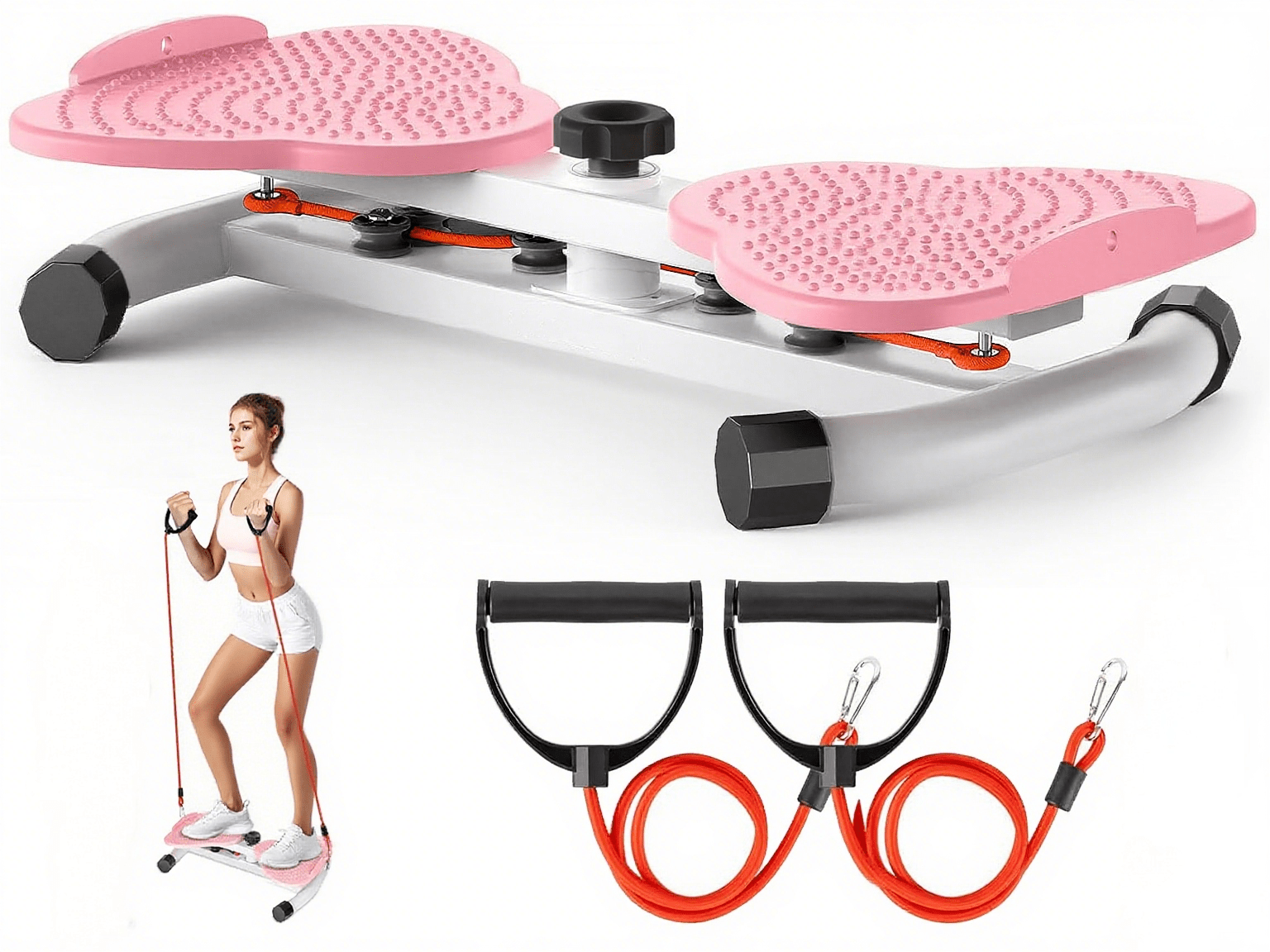 1 pièce dispositif de de taille en acier avec bande de , équipement dentraînement de force core haute , adapté pour la gym à domicile, et le fitness en extérieur, pour femmes et hommes, cadeau danniversaire, pile Détails du produit 0