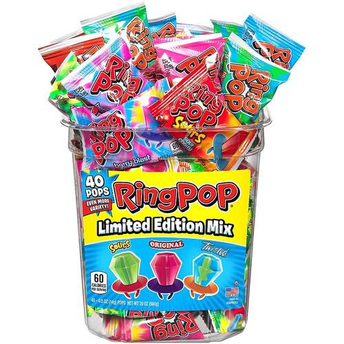 ring pops mix jar 40 ct
