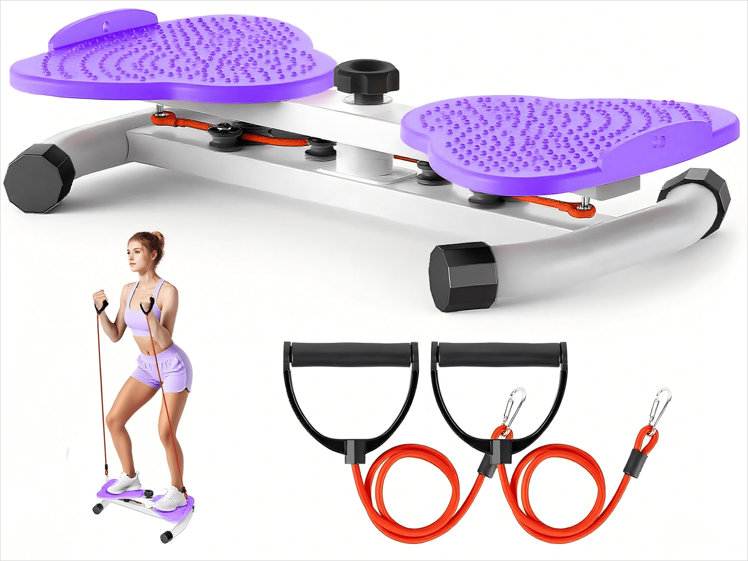 1 pièce dispositif de de taille en acier avec bande de , équipement dentraînement de force core haute , adapté pour la gym à domicile, et le fitness en extérieur, pour femmes et hommes, cadeau danniversaire, pile Détails du produit 1