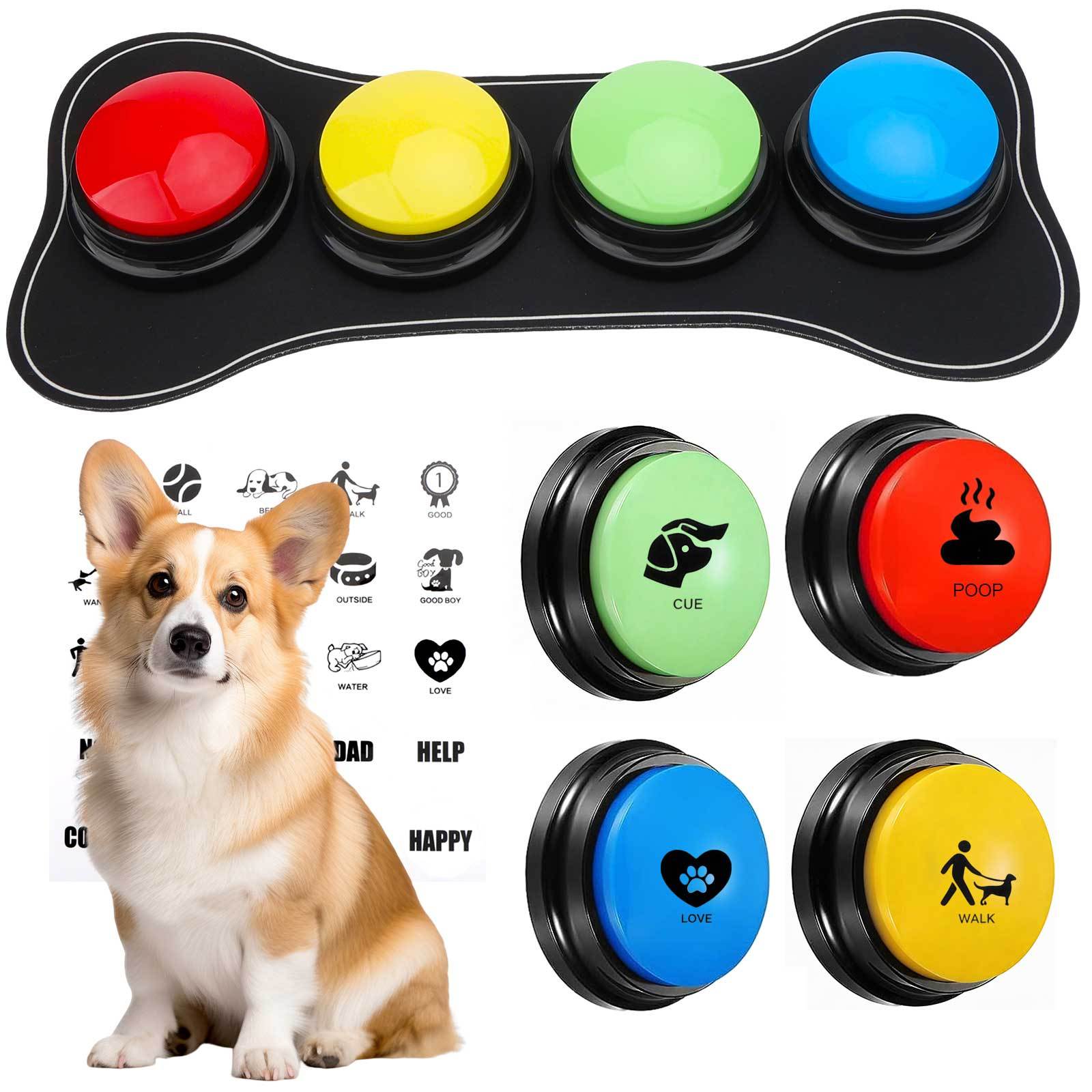 TEMU 1 Pack Dog Talking Buttons With Recordable Voice, Interactive Communication Training Toy For Dogs & Puppies, Ideal For Pet Owners Teaching Basic Commands At Home
