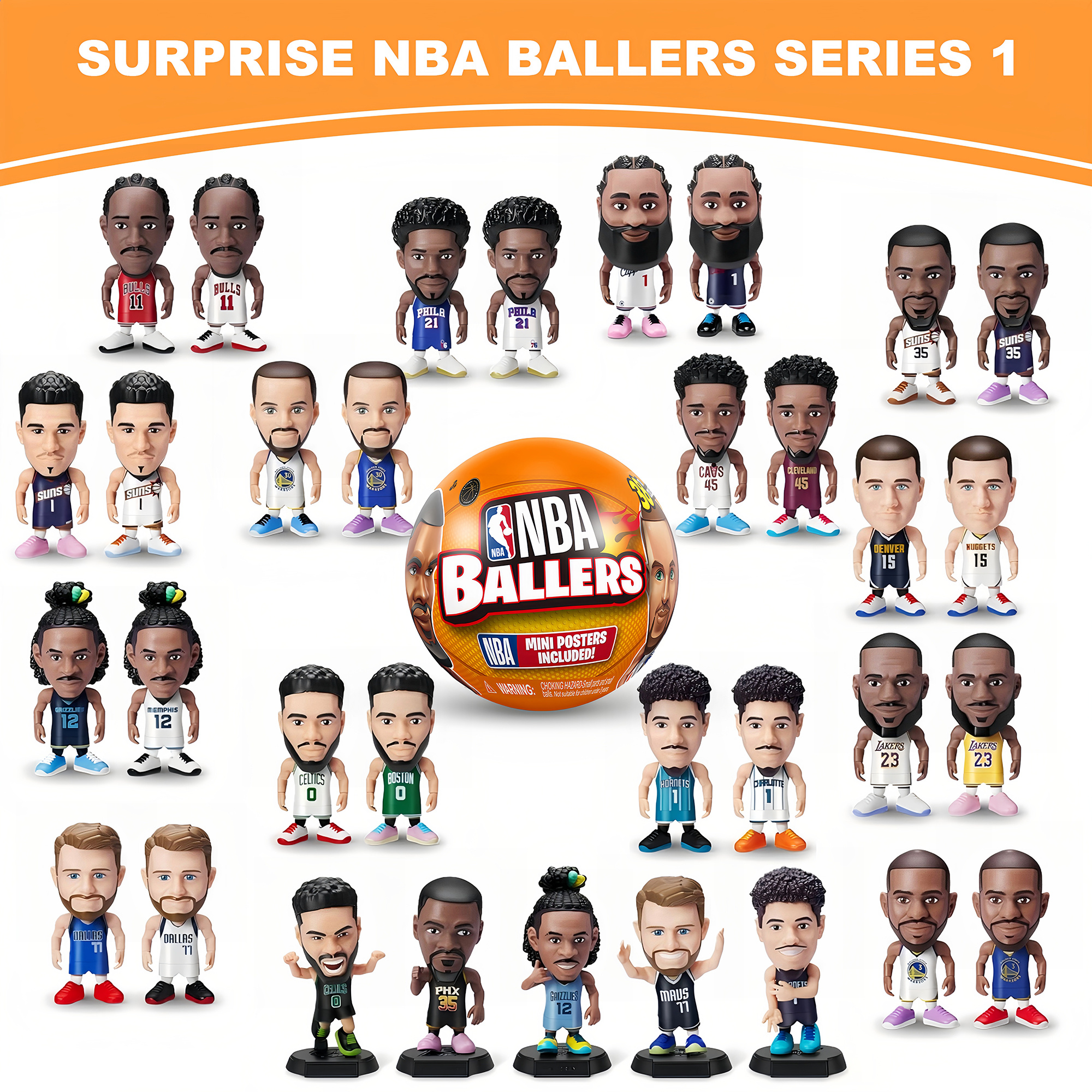 TEMU 1 Pc Zuru Surprise And , Mystery Capsule Figurine Players Collectibles Toy, Surprise Basketball Collectible Sports Toy For Boys, Adults And