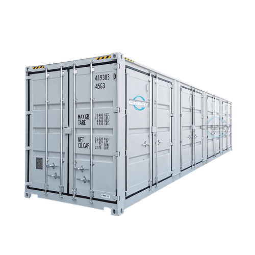 40ft high cube shipping container with 4 side doors with logo