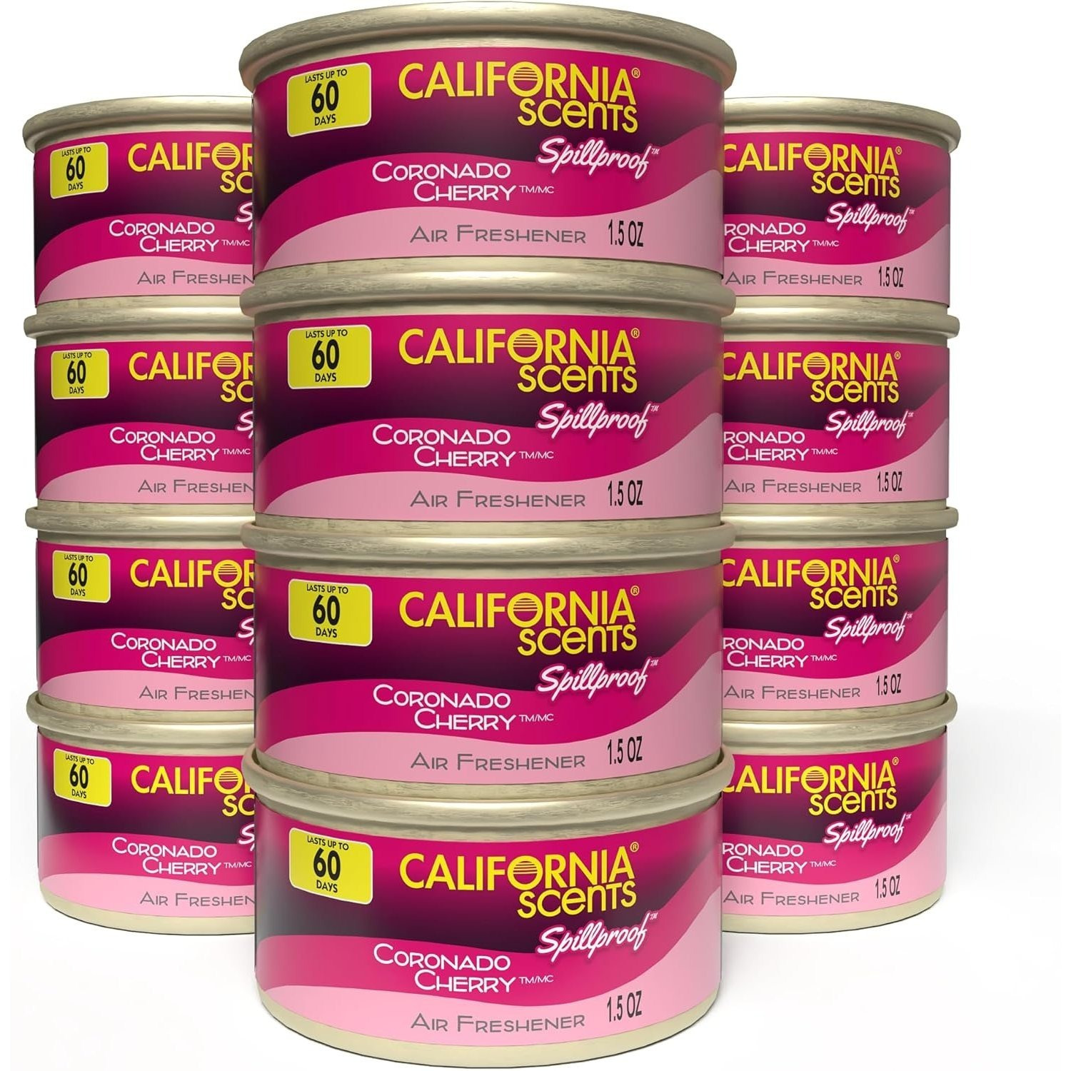 Spillproof Can Air Freshener, Cherry Scent, 12 Pack