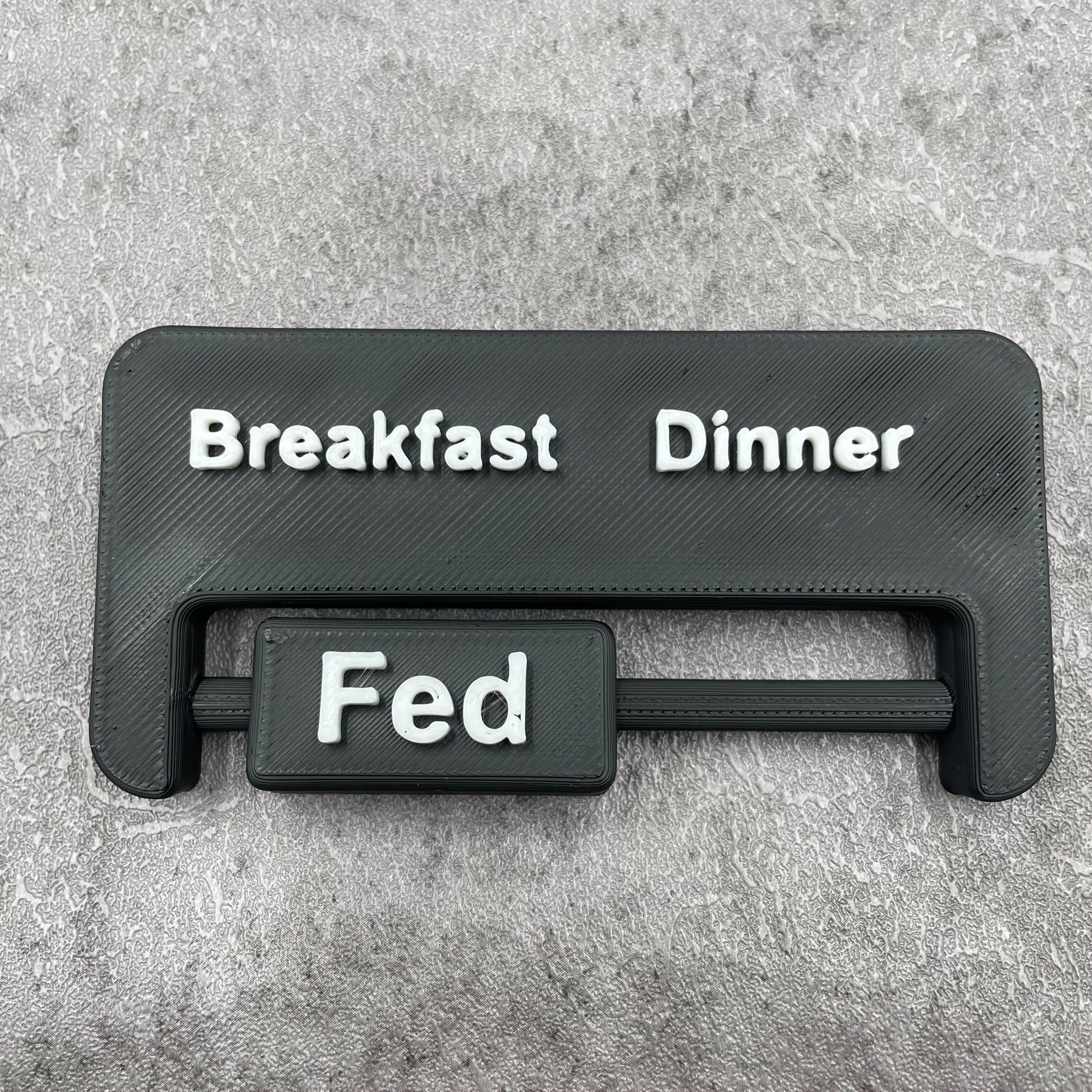 Pet Feeding Reminder, Breakfast Dinner Pet Feeding , Pasteable Sign Slider For Dogs Cats Pets, Prevent Overfeeding & Track Meals Effortlessly