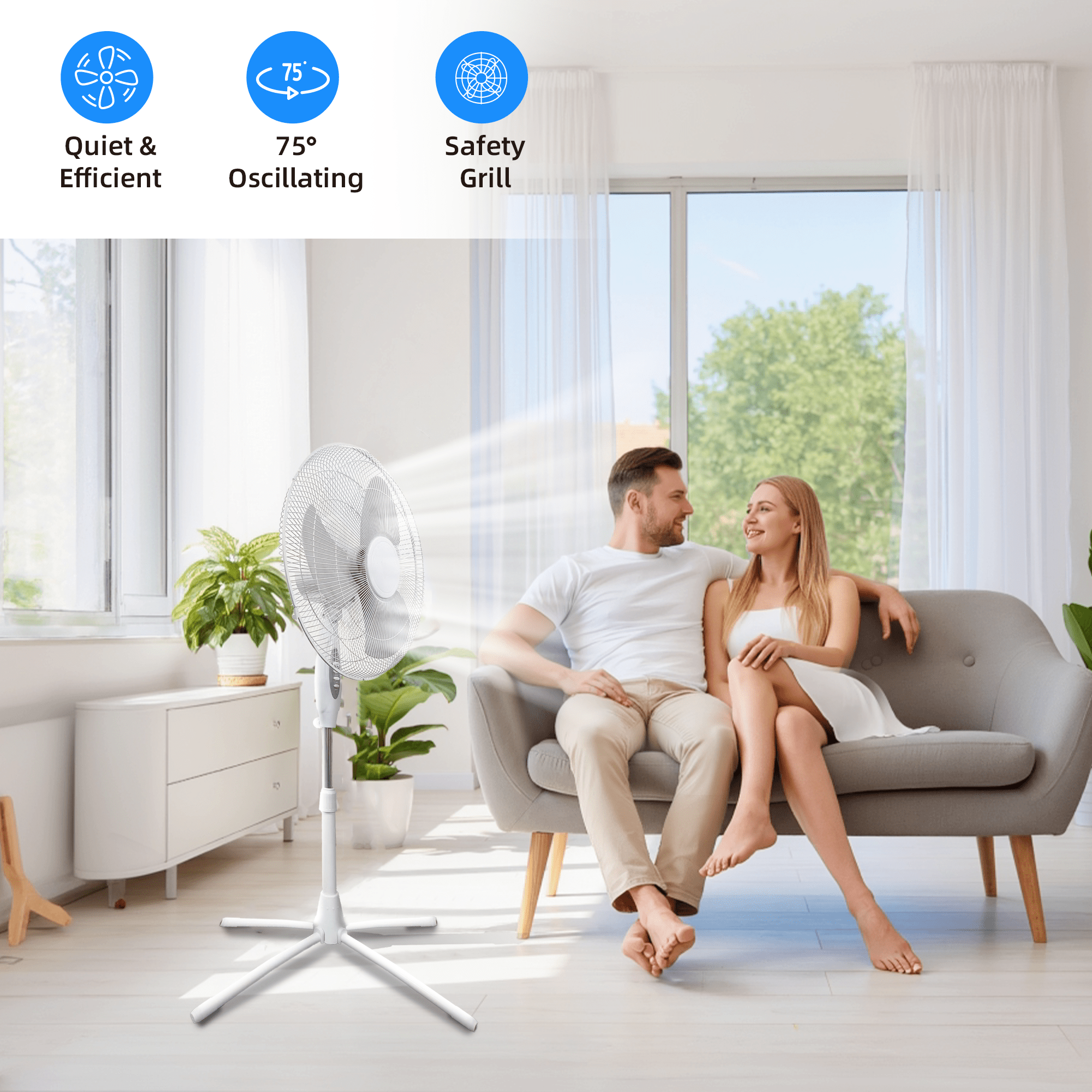 stand fan sold on Temu United States
