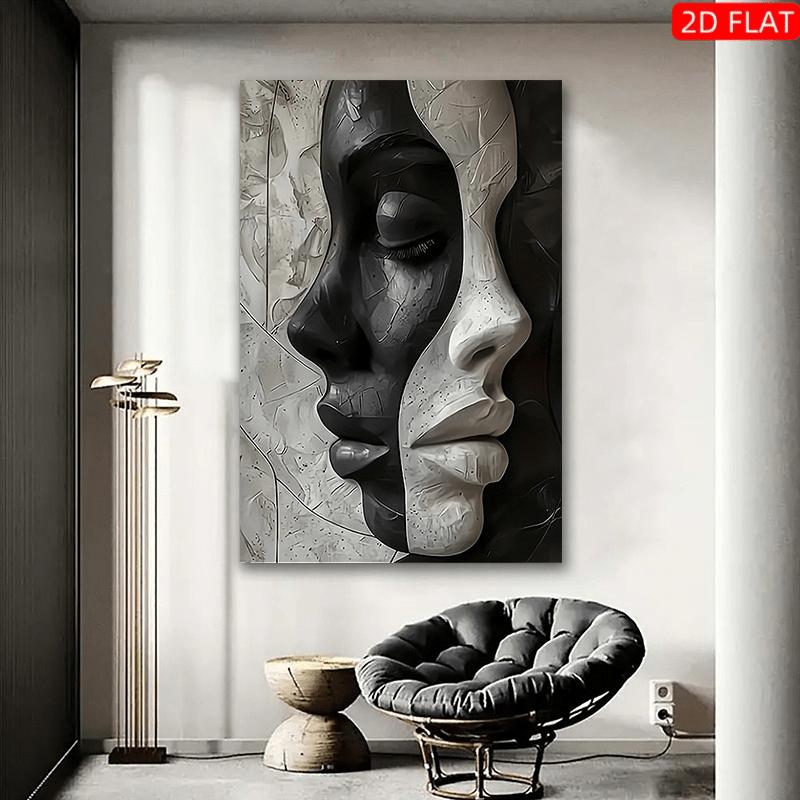 2  1pc wrpping wooden   bstrct   nd white       room decor nd ccessorieshigh definition canvas print framed wrapped canvas 2d flat   room decor