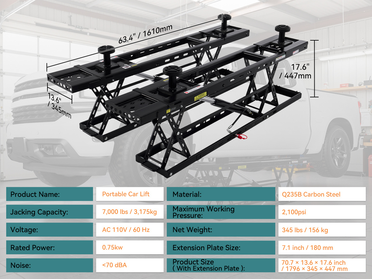 7000lb to 8000lb car lift designed for home garage workshop auto repair, suitable for sedan suv pickup and most universal vehicles, ideal   inspection and underbody work. Product details 7