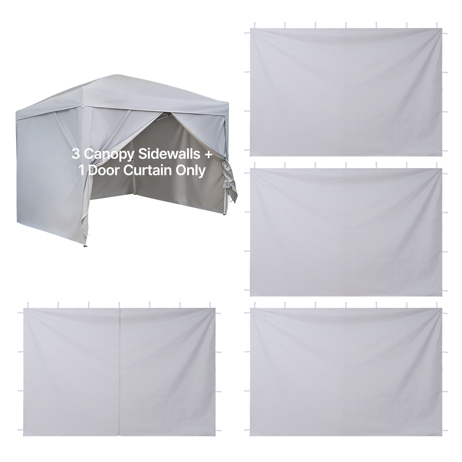 TEMU Vevor Canopy , Fit For 10 X 10 Ft Pop Up Canopy Tent, Tent With Layer For Outdoor Event Tents, Vendor Booths, Camping (4 Only, White)
