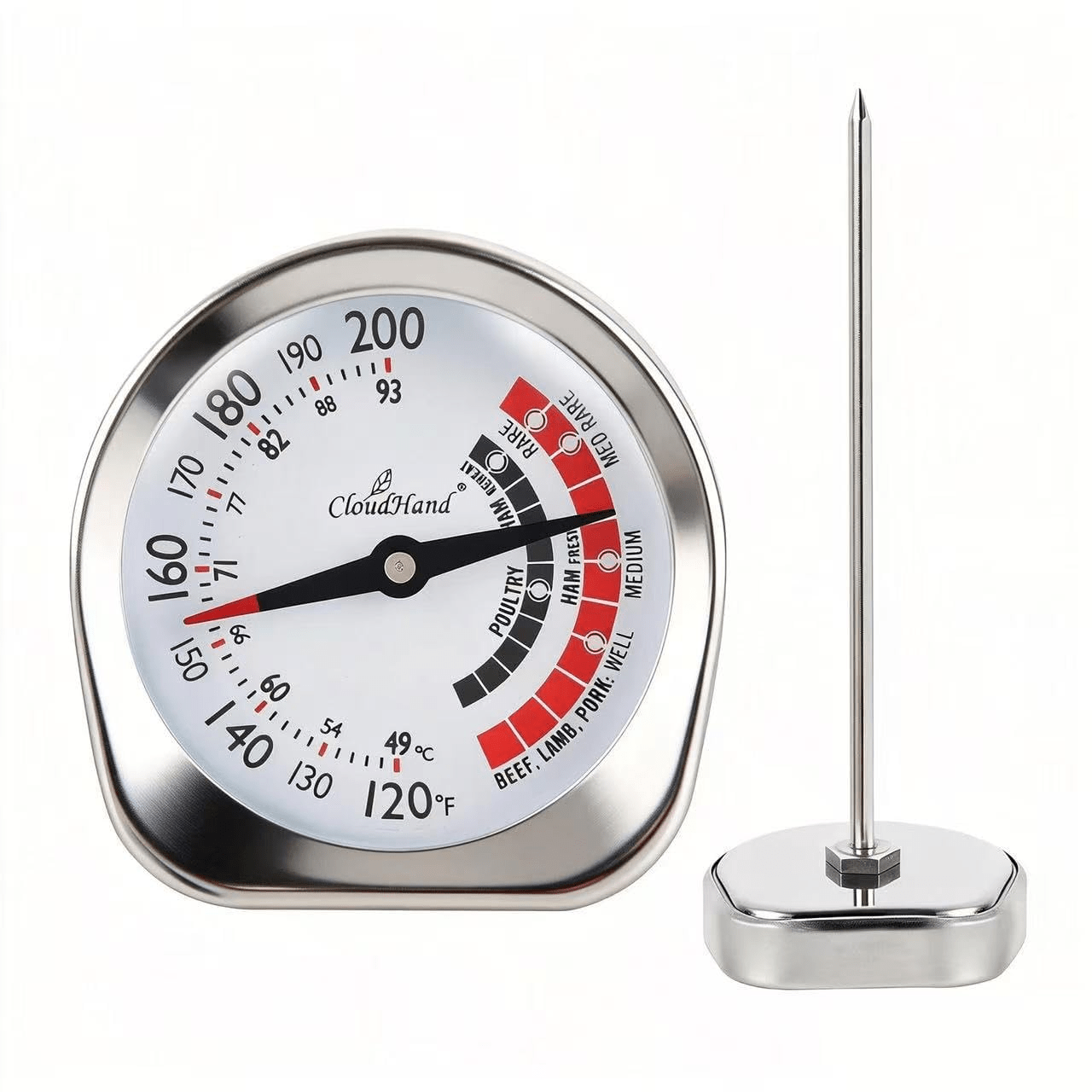 TEMU 1pc Food Thermometer With Display, Suitable For Cooking, Barbecue, Milk, Coffee, And Water - Ideal For Meat, Kitchen Tools And Accessories,