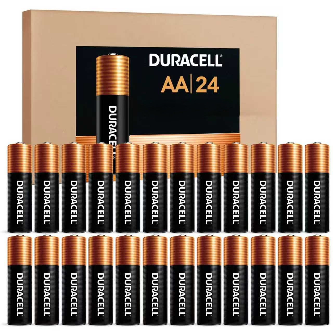 48/24Pcs Duracell Coppertop AA Batteries - Long-Lasting Power, 10-Year Storage, Leak-Resistant, Ideal for Small Appliances, Toys, Remotes, and Flashlights (disposable, non-rechargeable).