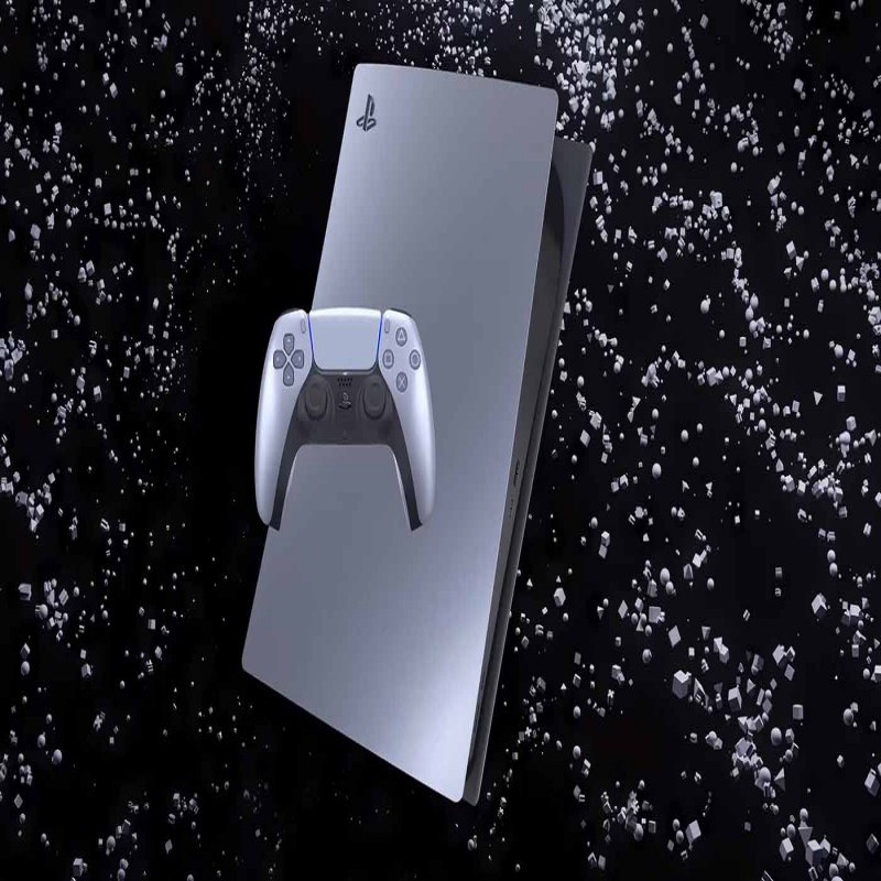 Sony PlayStation 5 Slim Digital PS5 Video Game Console with Extra Sterling Silver Controller