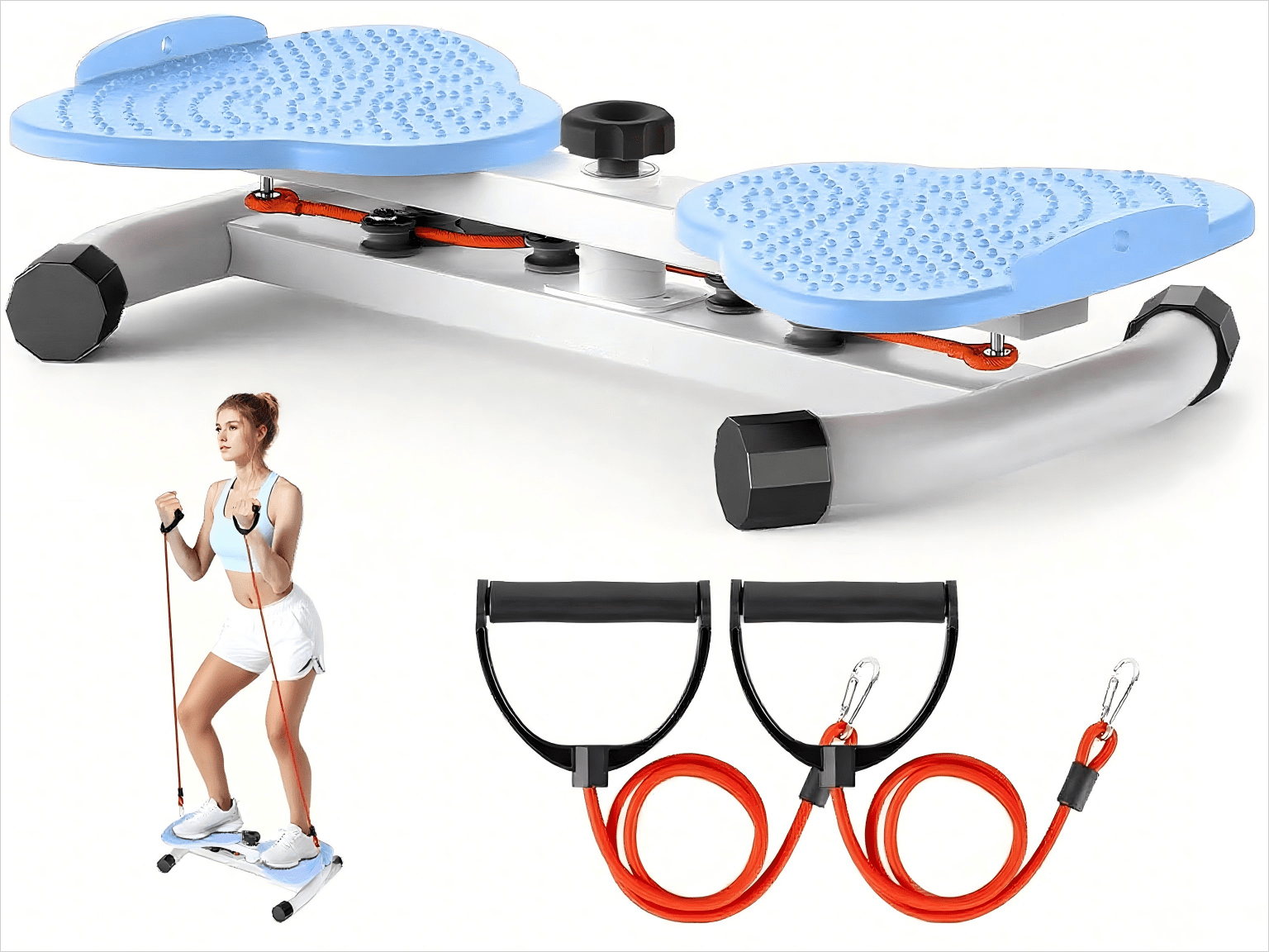 1 pièce dispositif de de taille en acier avec bande de , équipement dentraînement de force core haute , adapté pour la gym à domicile, et le fitness en extérieur, pour femmes et hommes, cadeau danniversaire, pile Détails du produit 4
