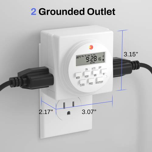 1pc duty programmable digital timer plug in for electrical outlet with lcd display 7 day scheduling off timer switch suitable for aquarium lamps appliances phone