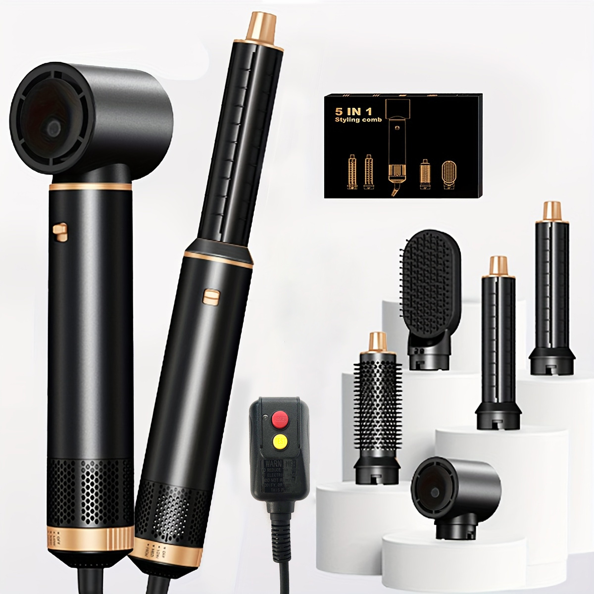 5 in 1 hair styler sold on Temu United States