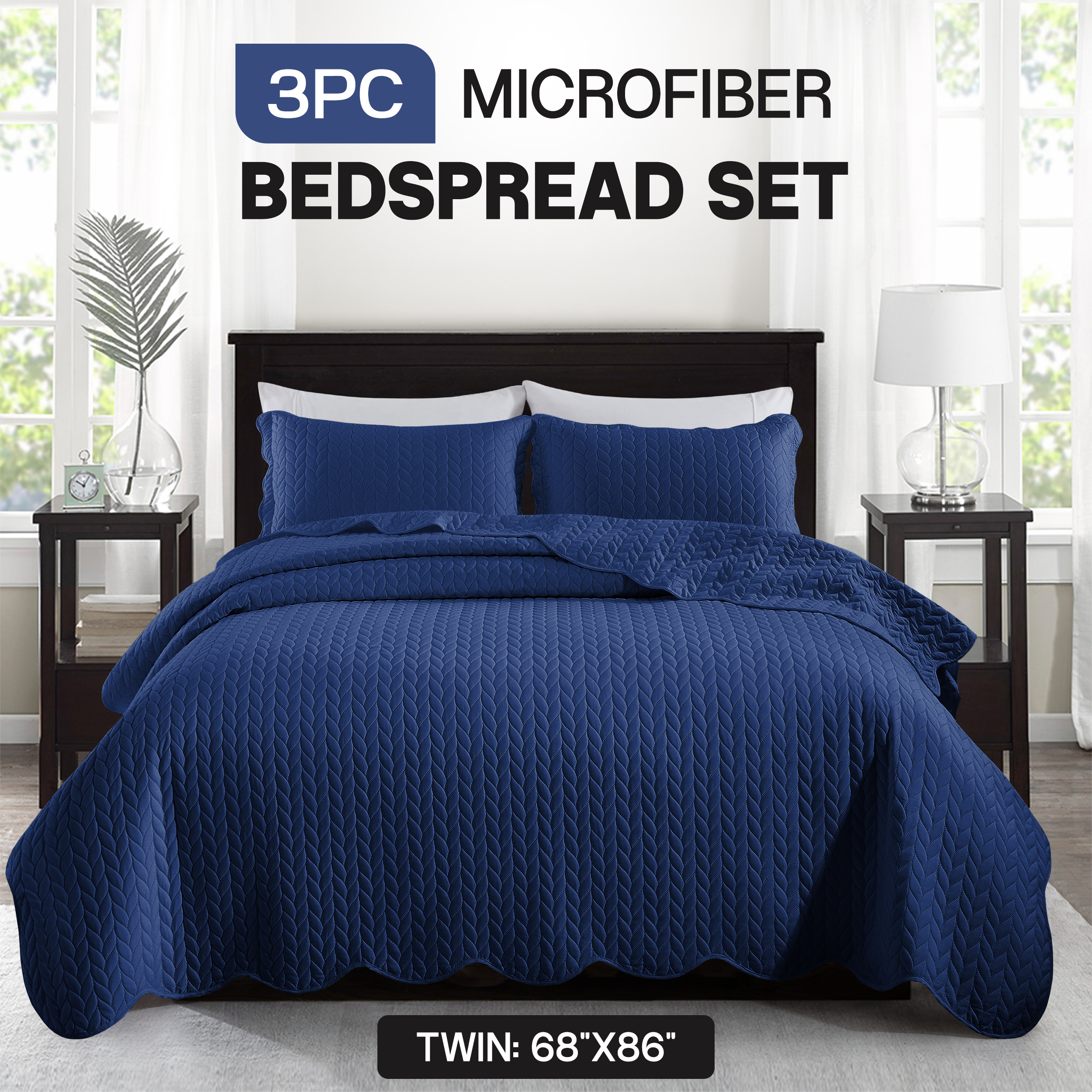 3pcs bedspread set bedspreads with free pillow shams leaf pattern soft breathable bedspread lightweight microfiber bedspread   floral pattern coverlet for   christmas gifts for   1 bedspread 1   pillow shams