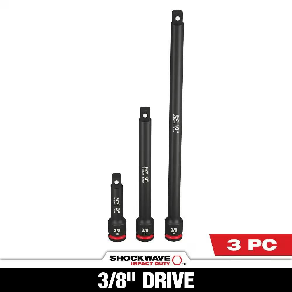 Electric - 3pc Imp Duty 3/8dr Extension Set