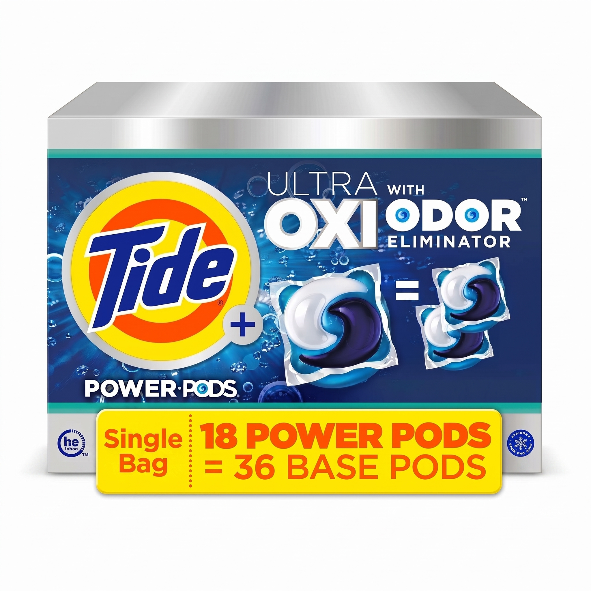 TEMU Pods + Ultra Oxi Laundry Detergent , 18 Ct Per Bag