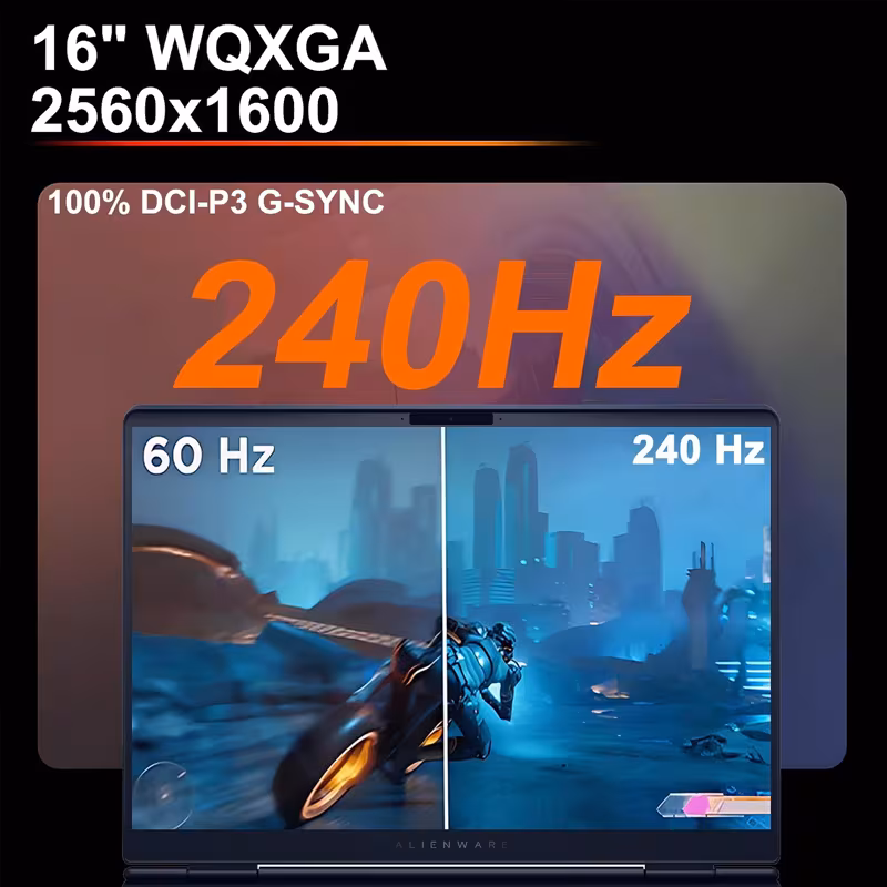 dell 16x aurora gaming ai laptop 16 wqxga 240hz 100 dci 24 core ultra 9 275hx 32gb 2tb ssd geforce 5070 up to 798 ai tops thunderbolt home Product details 4