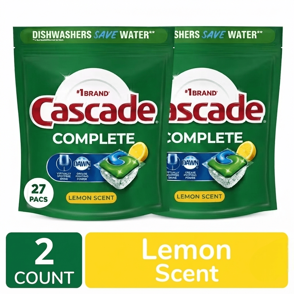 TEMU 27 Count Each  Complete Dishwasher Detergent Lemon Scent