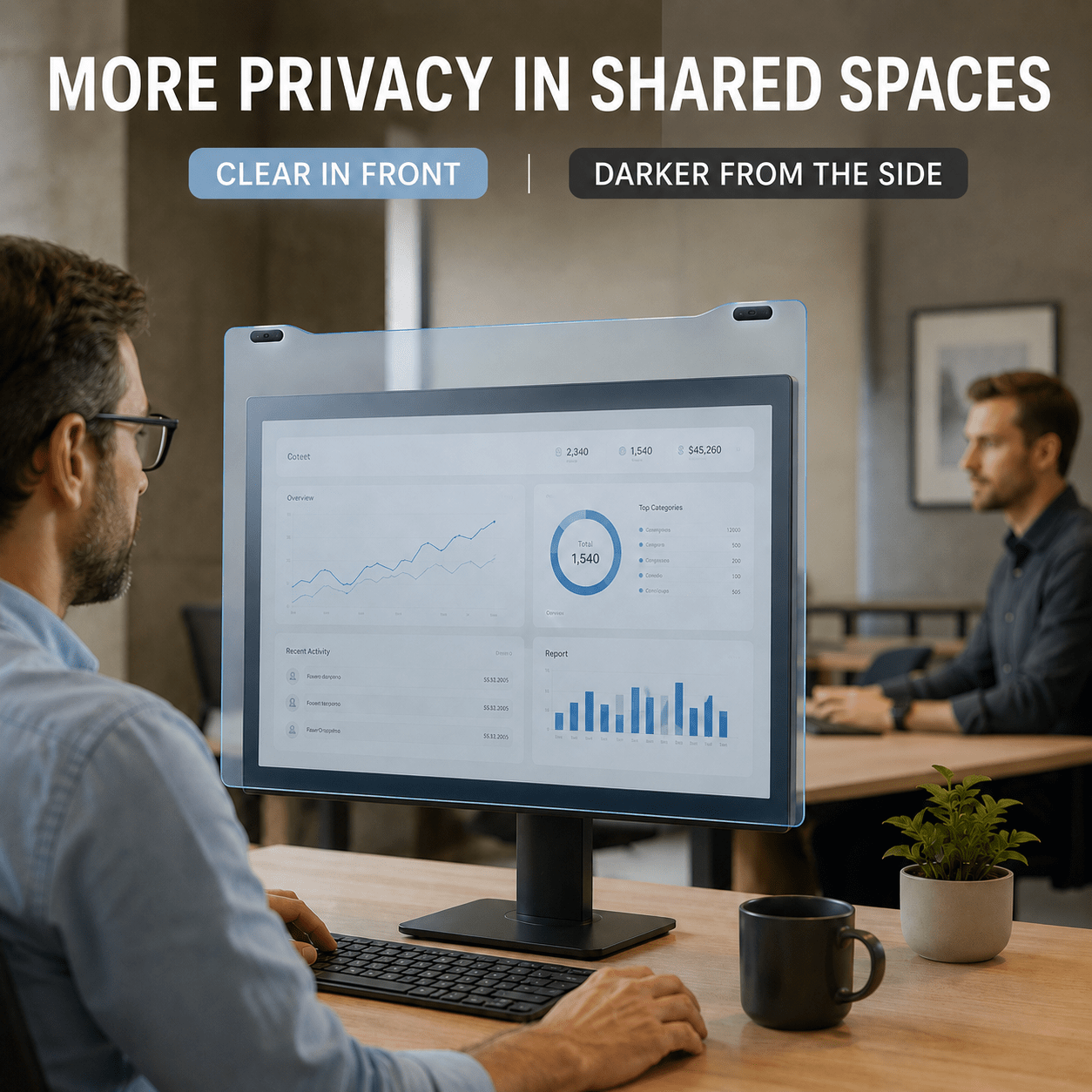 privacy screen 27 inch monitor sold on Temu United States