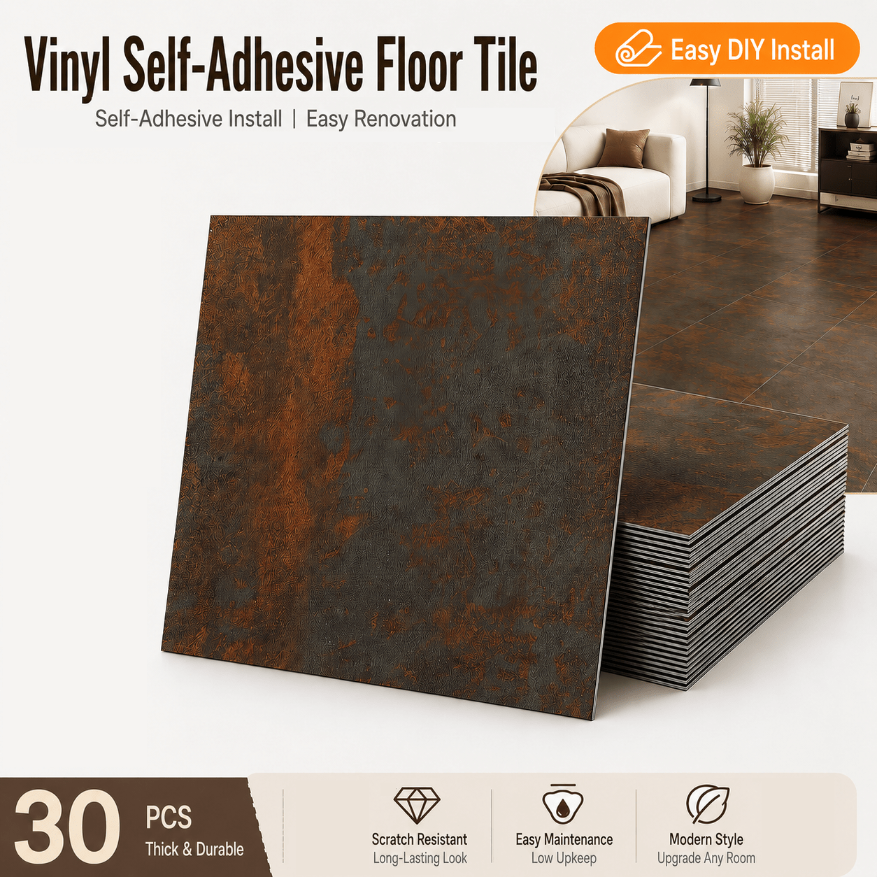 sticky floor tiles sold on Temu United States