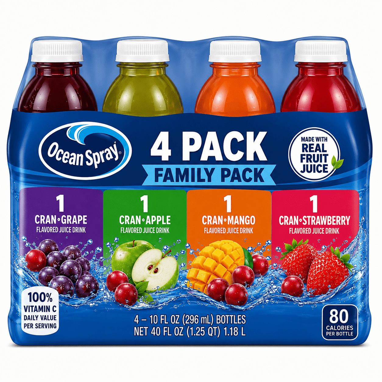 TEMU Digi Ocean Dream Spray Cranberry Juice Family Pack, 10 Fl. Oz., 4 Pk.