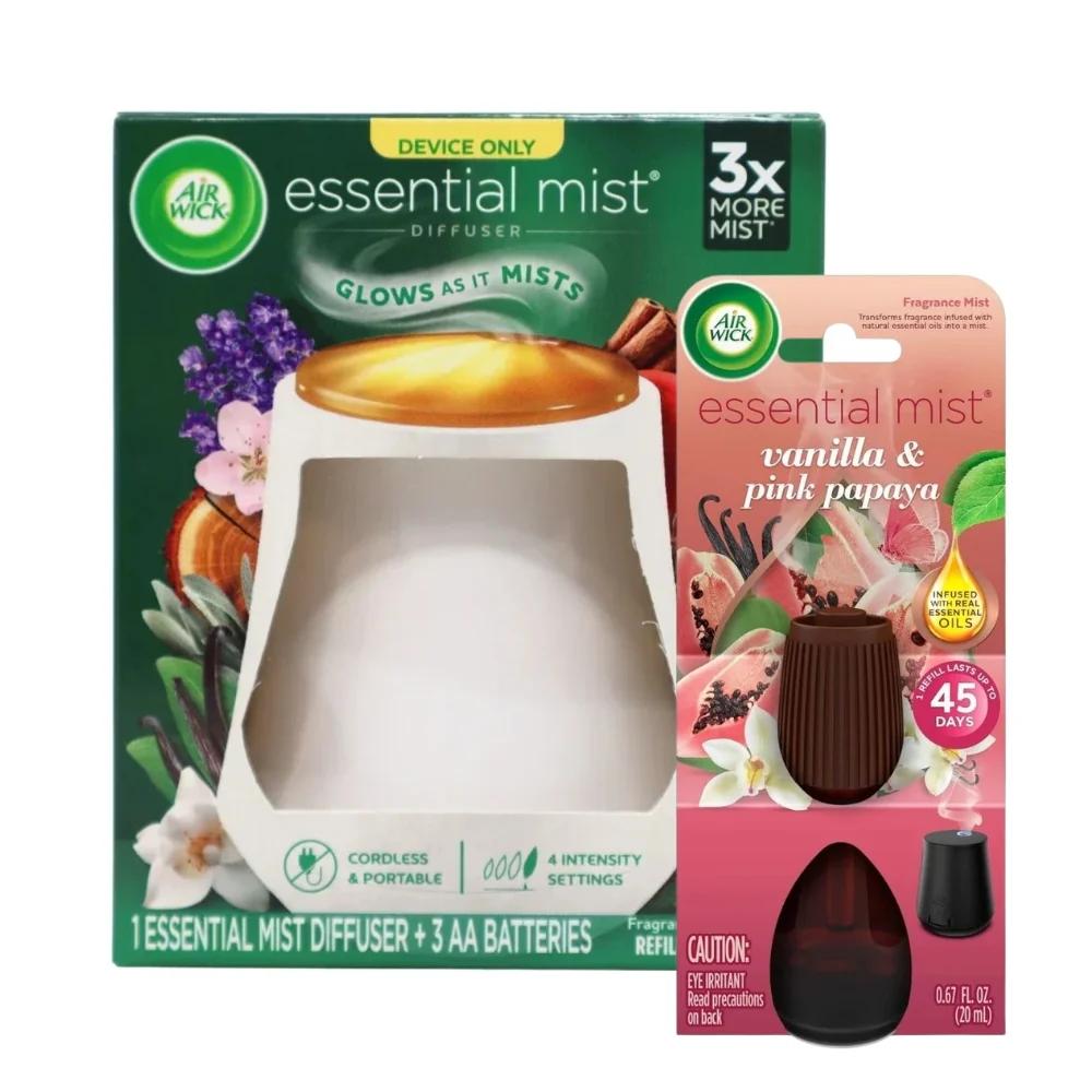 Diffuser Starter Kit, White Diffuser + Vanilla & Pink Papaya Refills