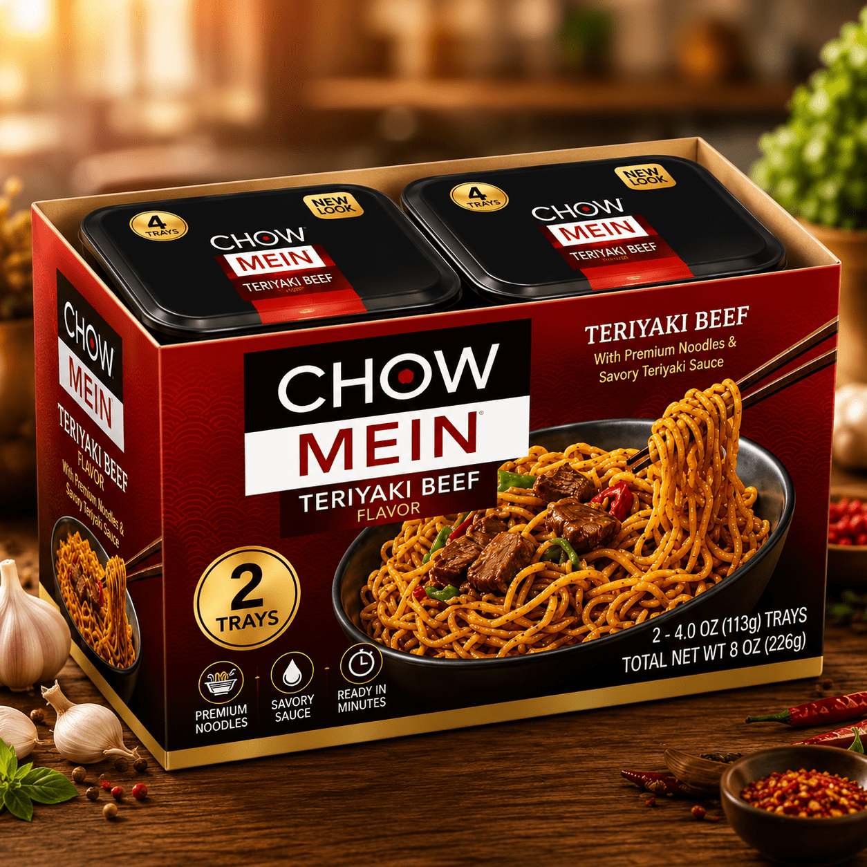 TEMU Value Bundle Premium Packaging Nissin Chow Mein Club Pack, 4 Oz, 2 Pack, Asian-style Stir-fry Noodle Meals, Convenient Ready-to-prepare Noodle