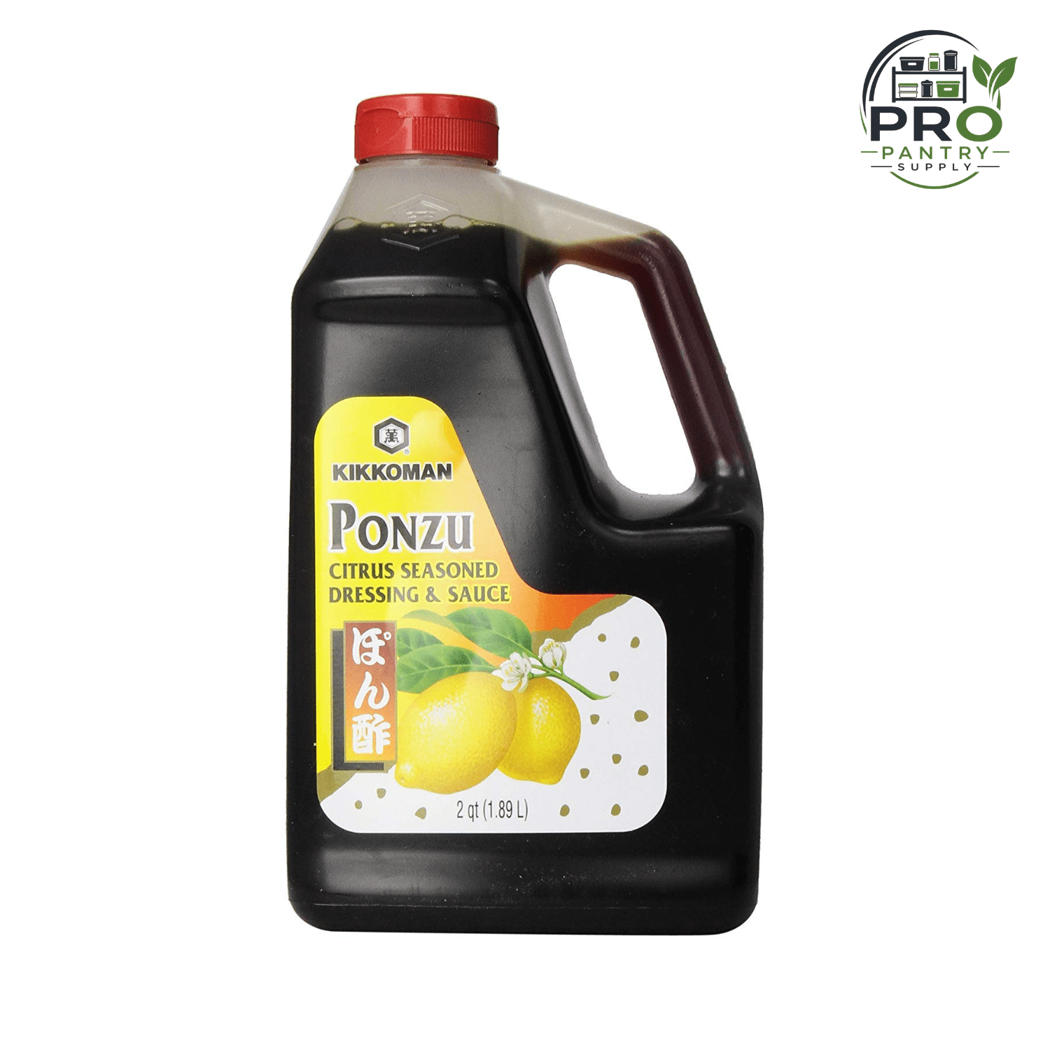 Kikkoman Ponzu Citrus Sauce 64 Fl Oz - Seasoned Dressing And Marinade, Japanese Tangy Soy Blend For Shabu Shabu, Sashimi, Salads, Grilled Meats, Half Gallon Restaurant Bottles