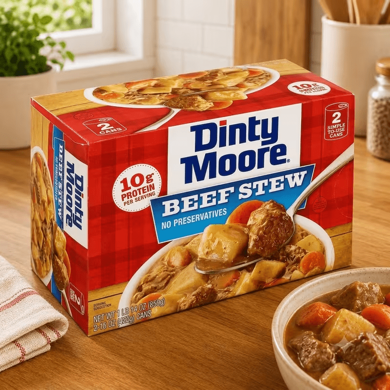 TEMU Beef Stew, 15 Oz Cans (pack Of 2) – Hearty, Savory Slow-cooked Beef Stew With Vegetables, Ready-to-serve Meal