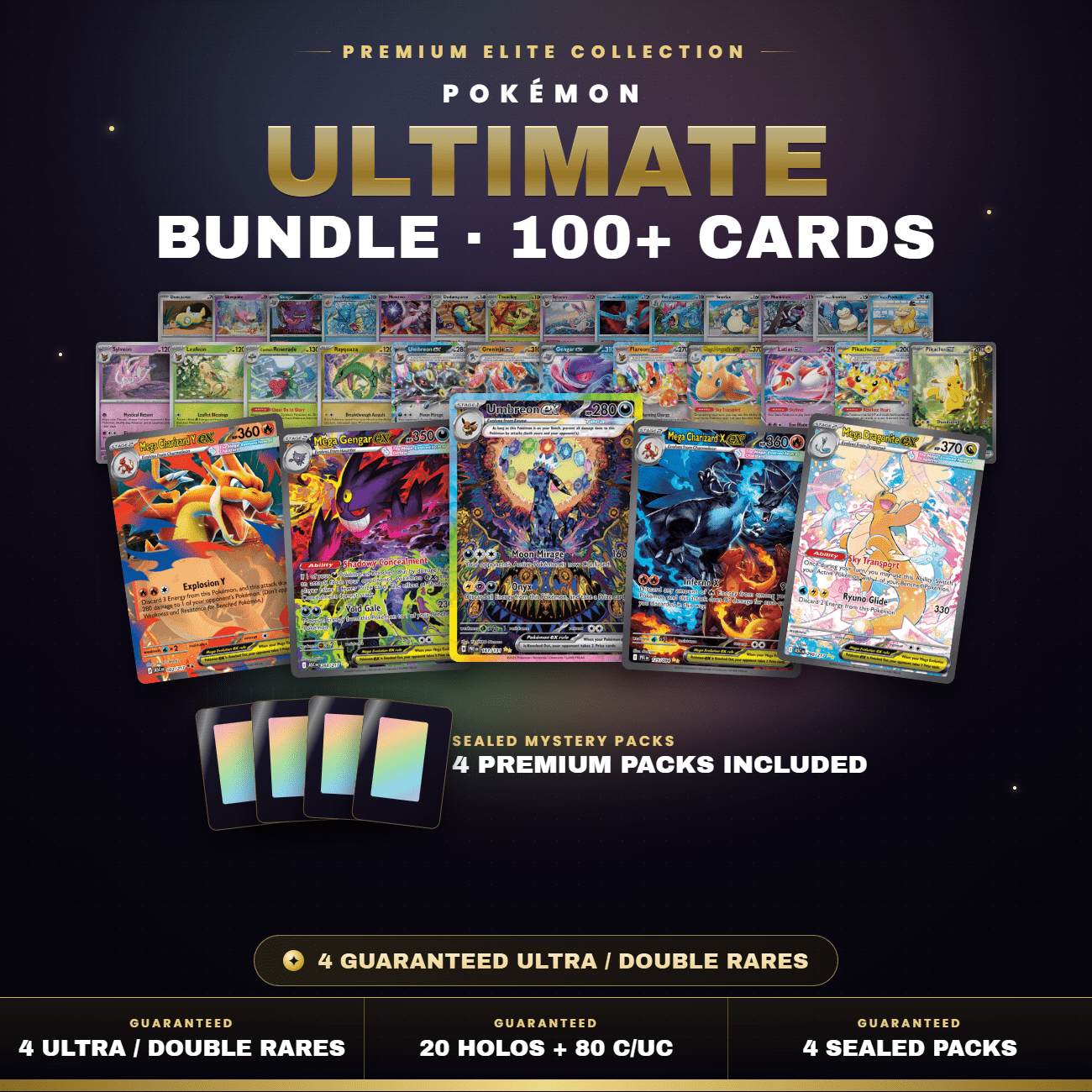 TEMU Card Bundle – 100+ Cards – 4 Ultra – , & Booster Packs Included