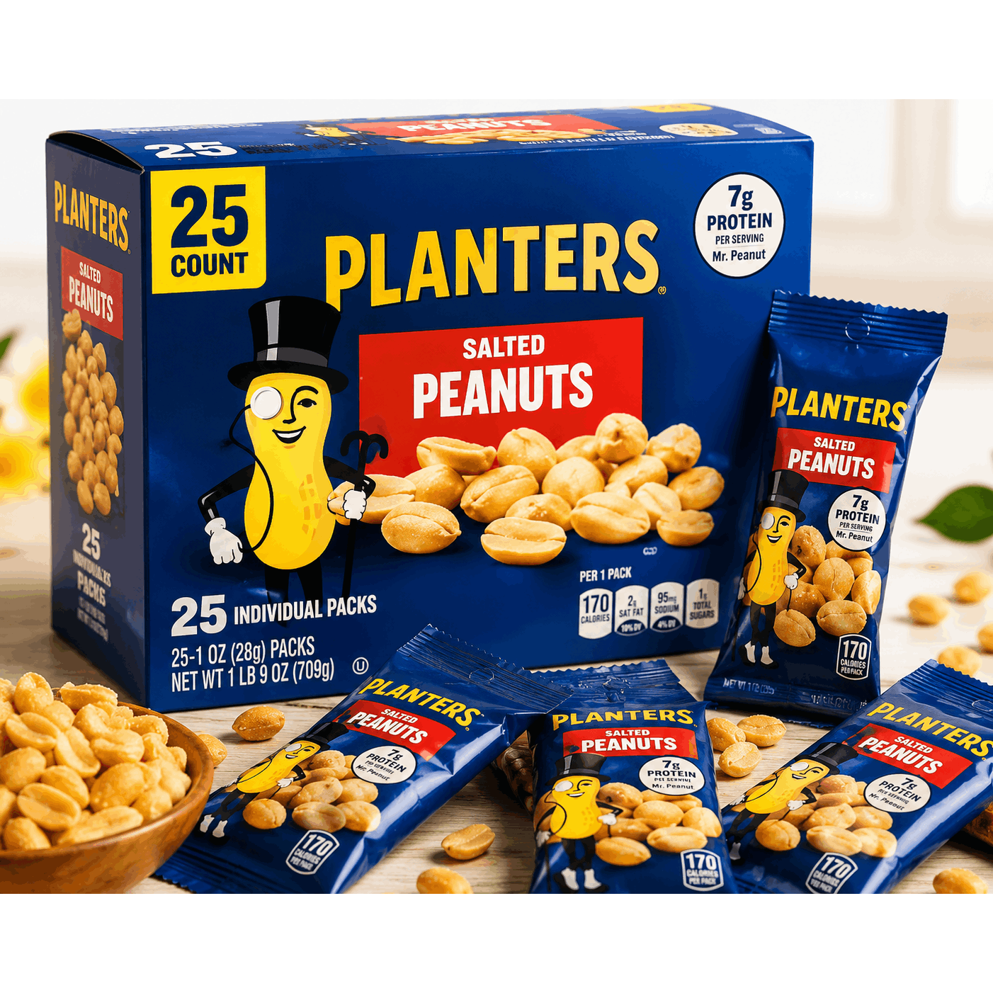 TEMU Single-serve Salted Snack Packs, 1 Oz Individual Bags, 25 Count – Planters