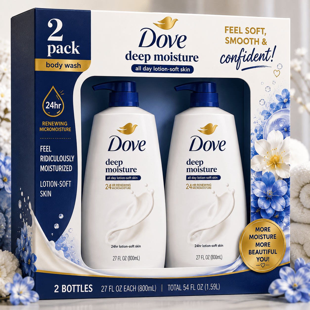Temu: Deep Moisture Body Wash 2 6 Fl Oz Each Moisturizing Body Cleanser Skin Sulfate