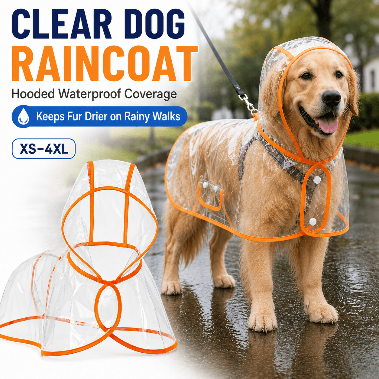 small dog raincoat sold on Temu United States