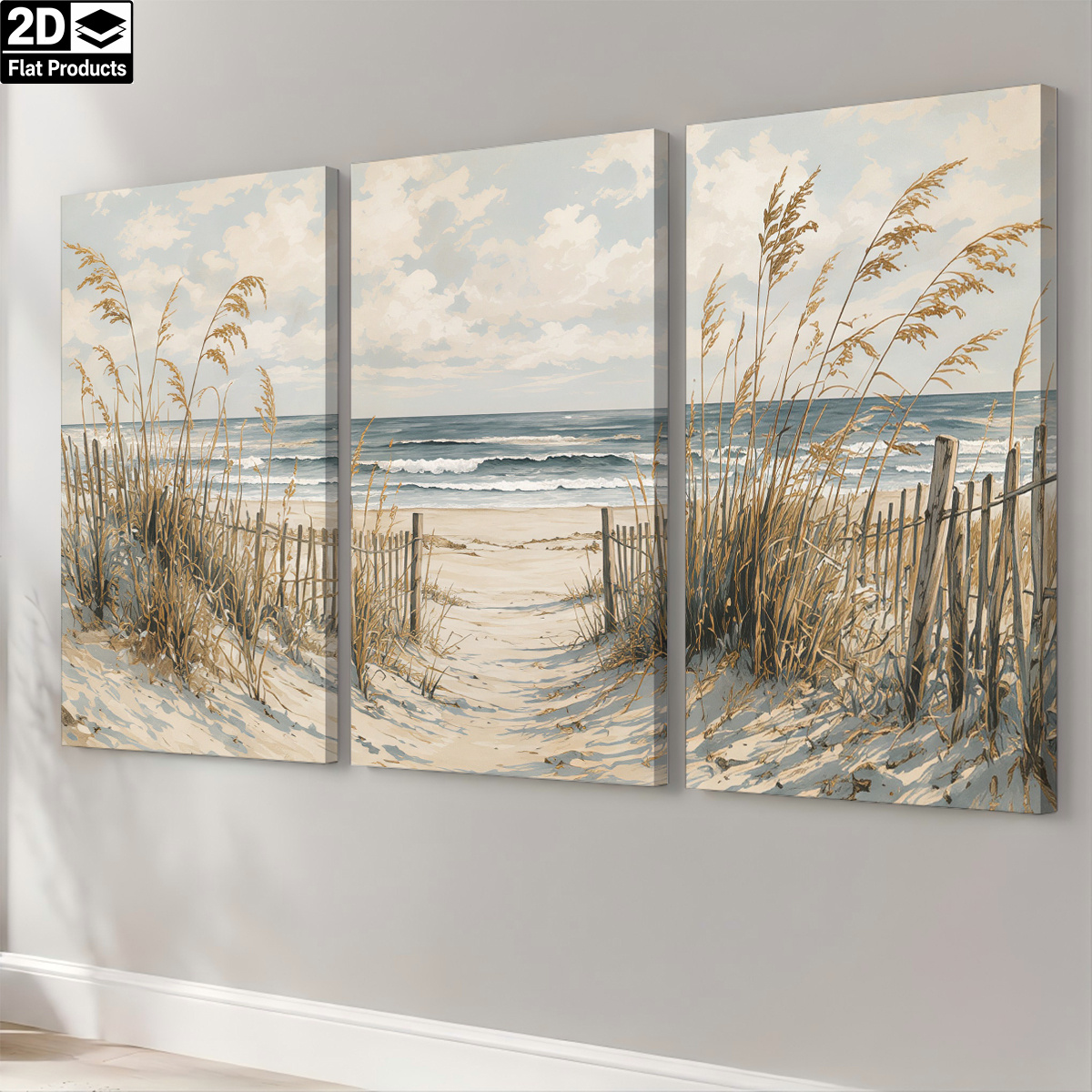 beach art wall decor sold on Temu United States