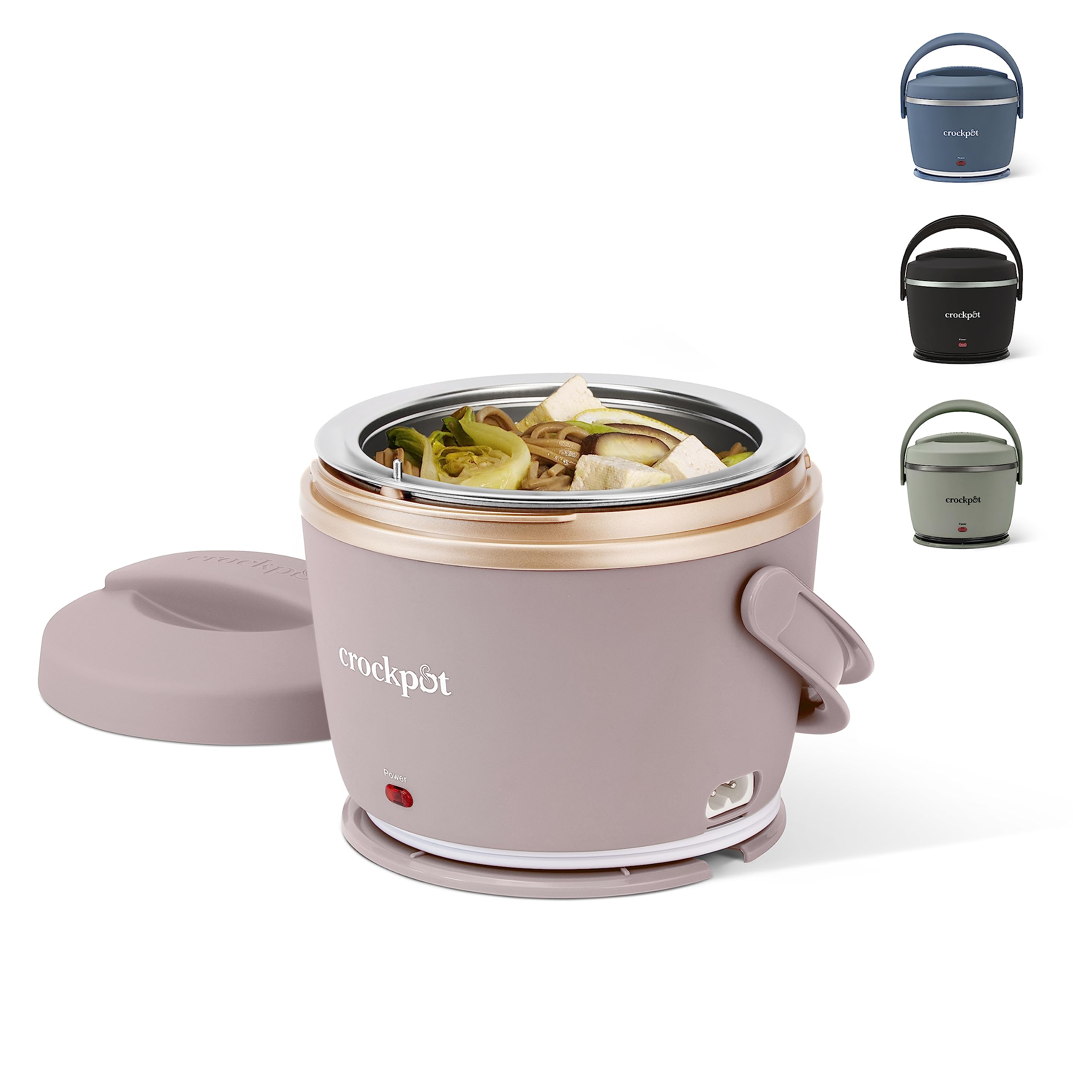 TEMU Crock-pot 20oz Portable Electric Food Warmer, Personal Lunch Box Food & Warm, Ideal For Travel, Work, School, Car, , Dishwasher-safe
