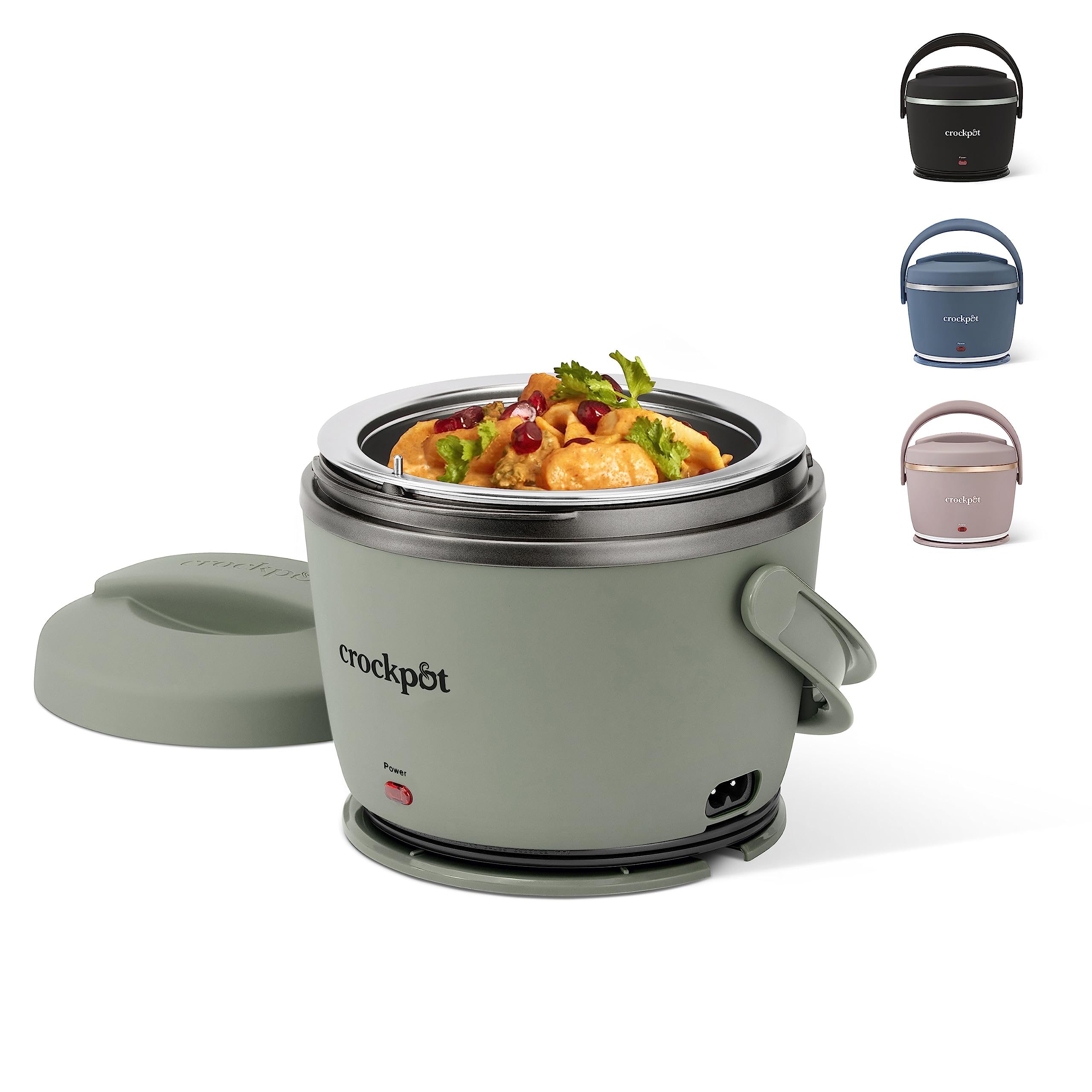 Crock-pot Portable Electric Lunch Box, 20-ounce Food Warmer, Moonshine Green | Ideal For Travel, | Food , Warm & | Dishwasher-safe