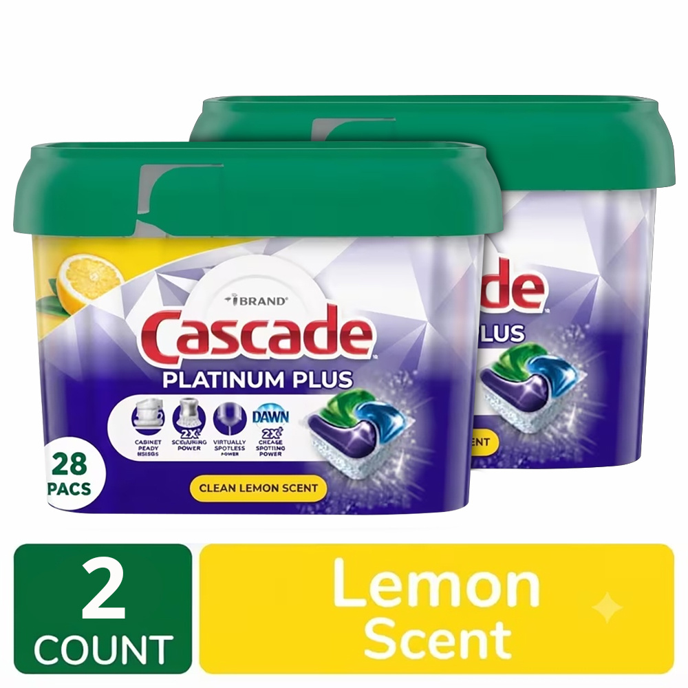 TEMU 56 26pcs2ct  Lemon Scent Dishwasher Detergent Pods  28 X 2