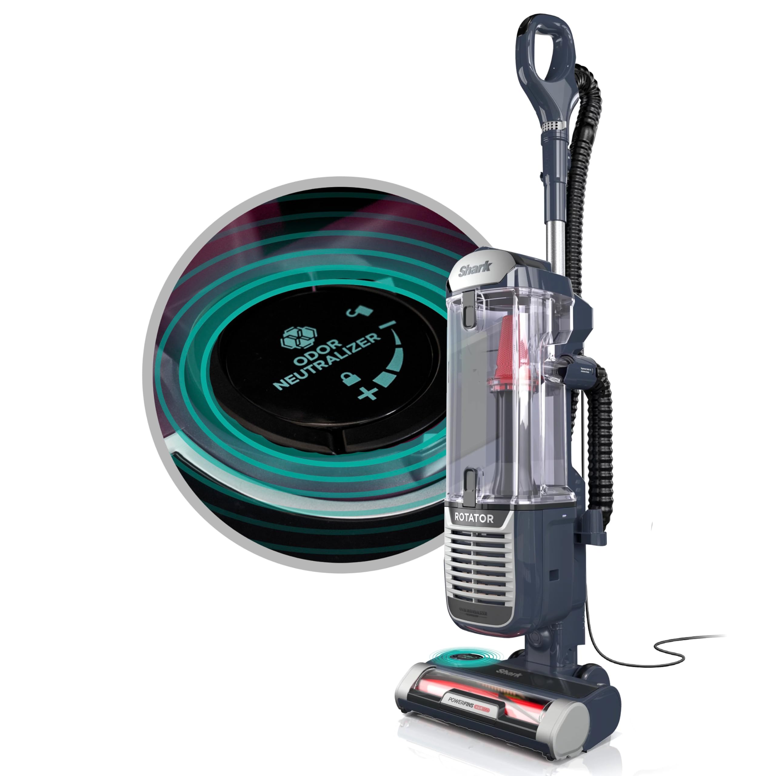 Shark Zu100 Rotator Pet Upright Vacuum With & Odor Technology, Navy ()