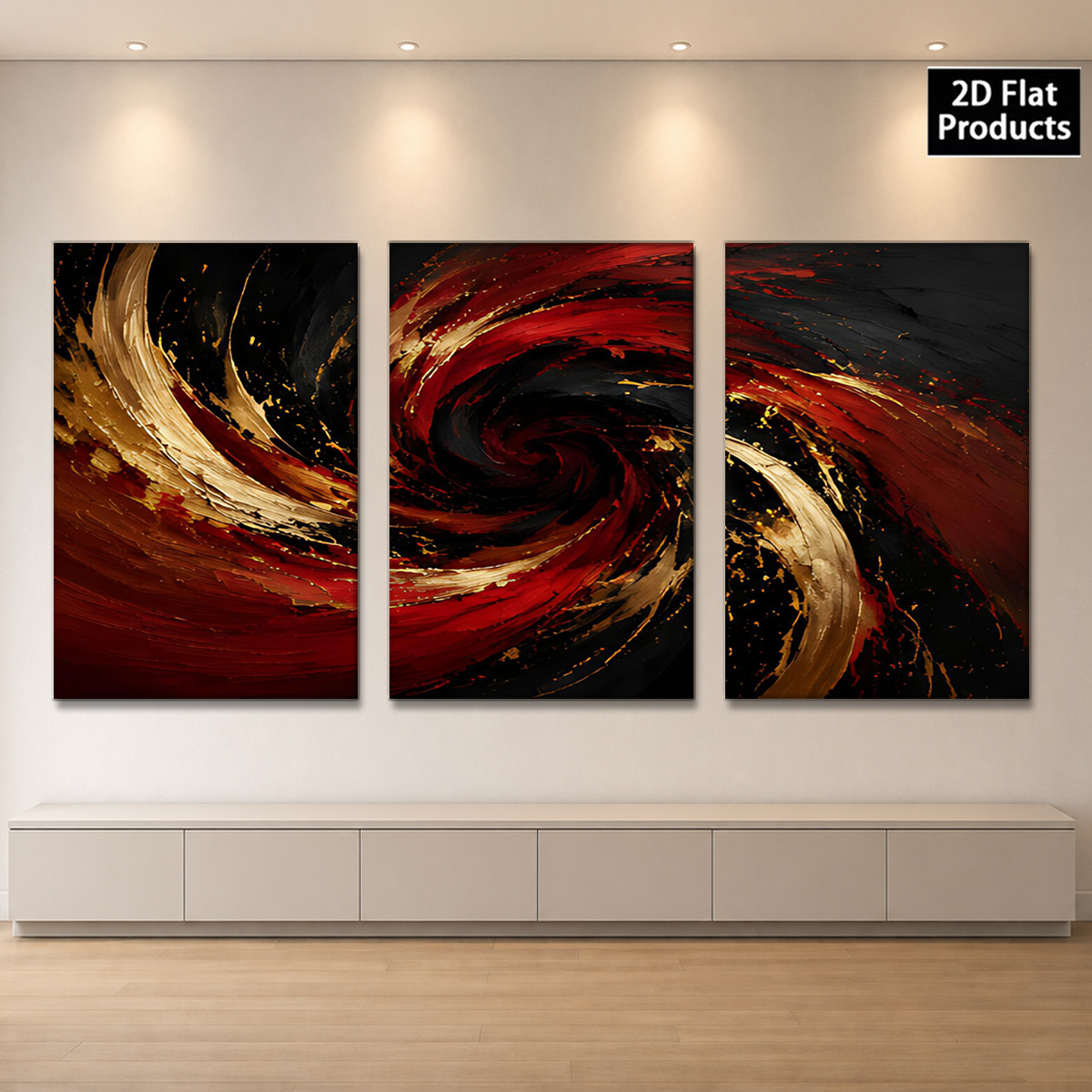 3 piece abstract wall art sold on Temu United States