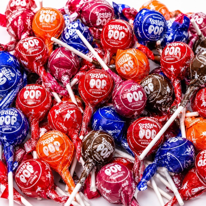 TEMU Tootsie Pops Assorted Flavor Lollipops, Individually Wrapped Hard Candy With Chewy Center, Bulk Variety Pack, 12 Oz