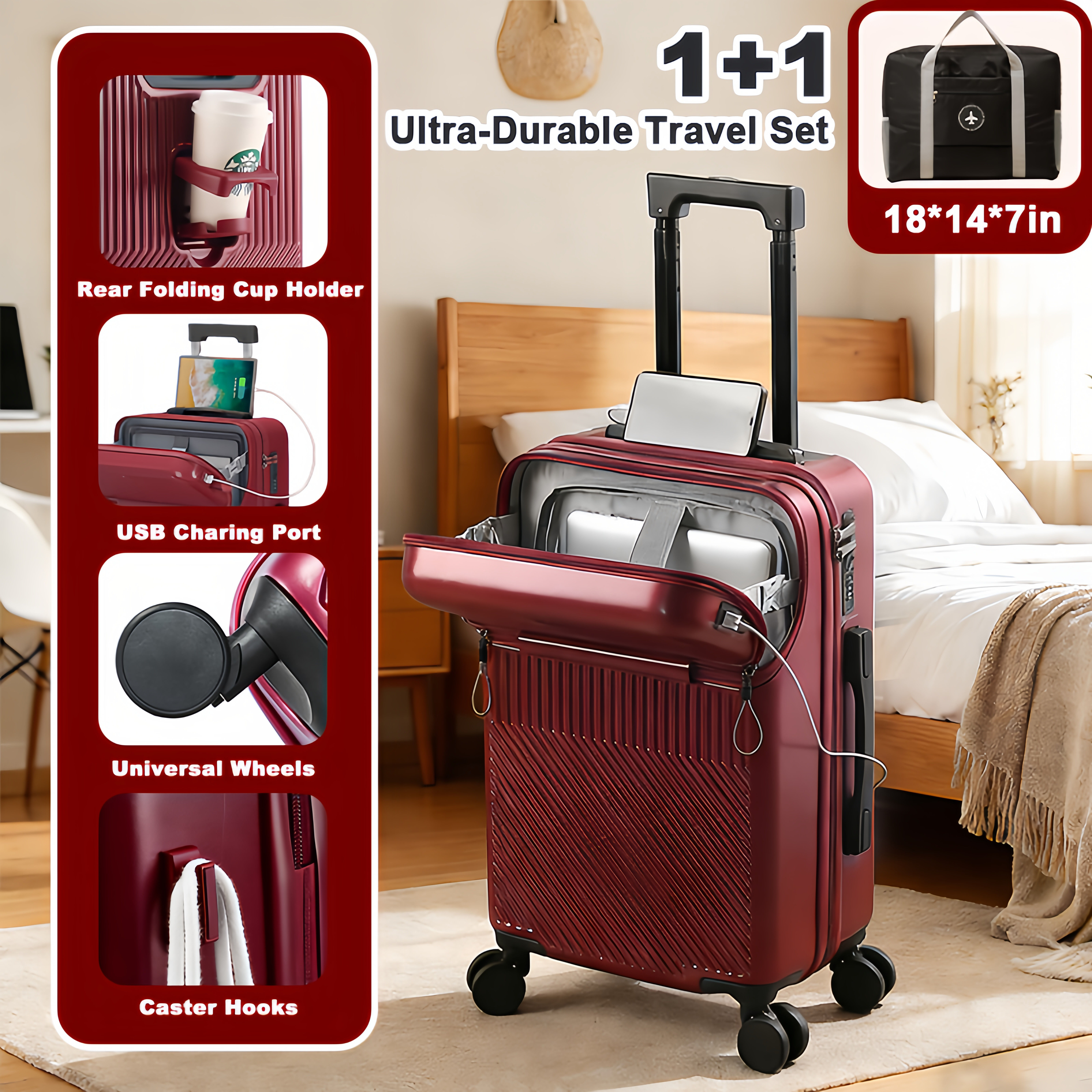 travel bags luggage sold on Temu United States
