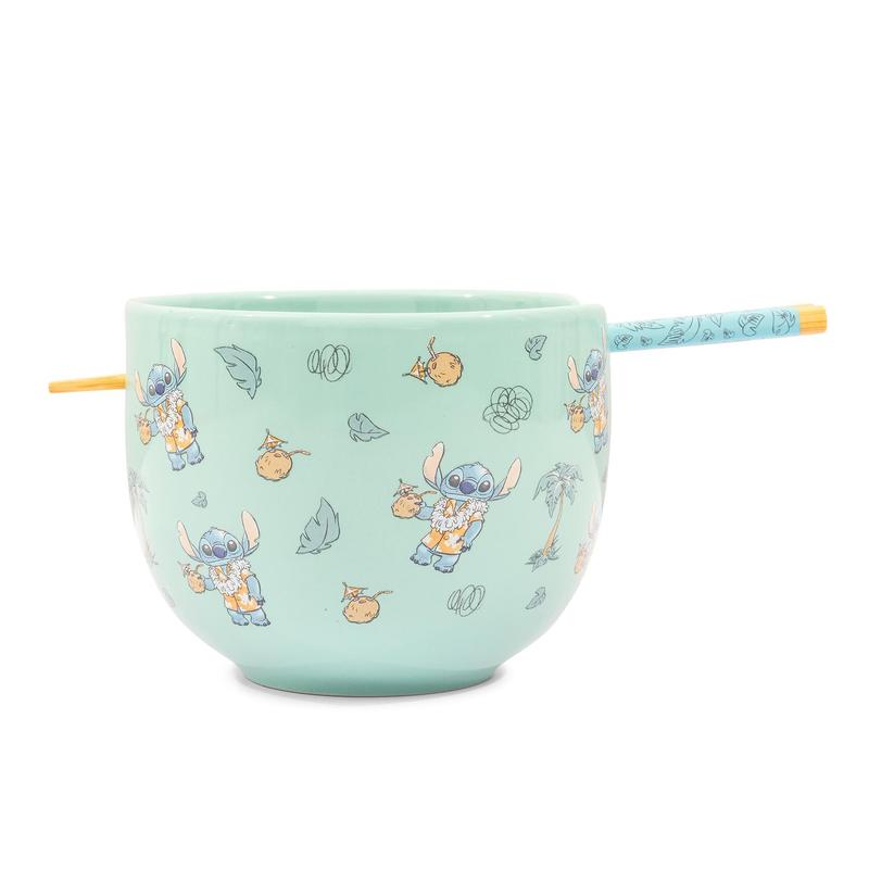 & Stitch Hawaiian Icons 20-ounce Ramen Bowl And Chopstick Set