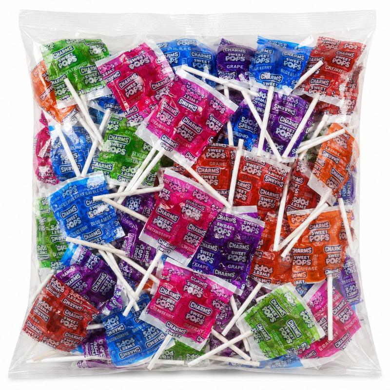 TEMU Charms Sweet Pops Lollipops – Bulk 1 Pound