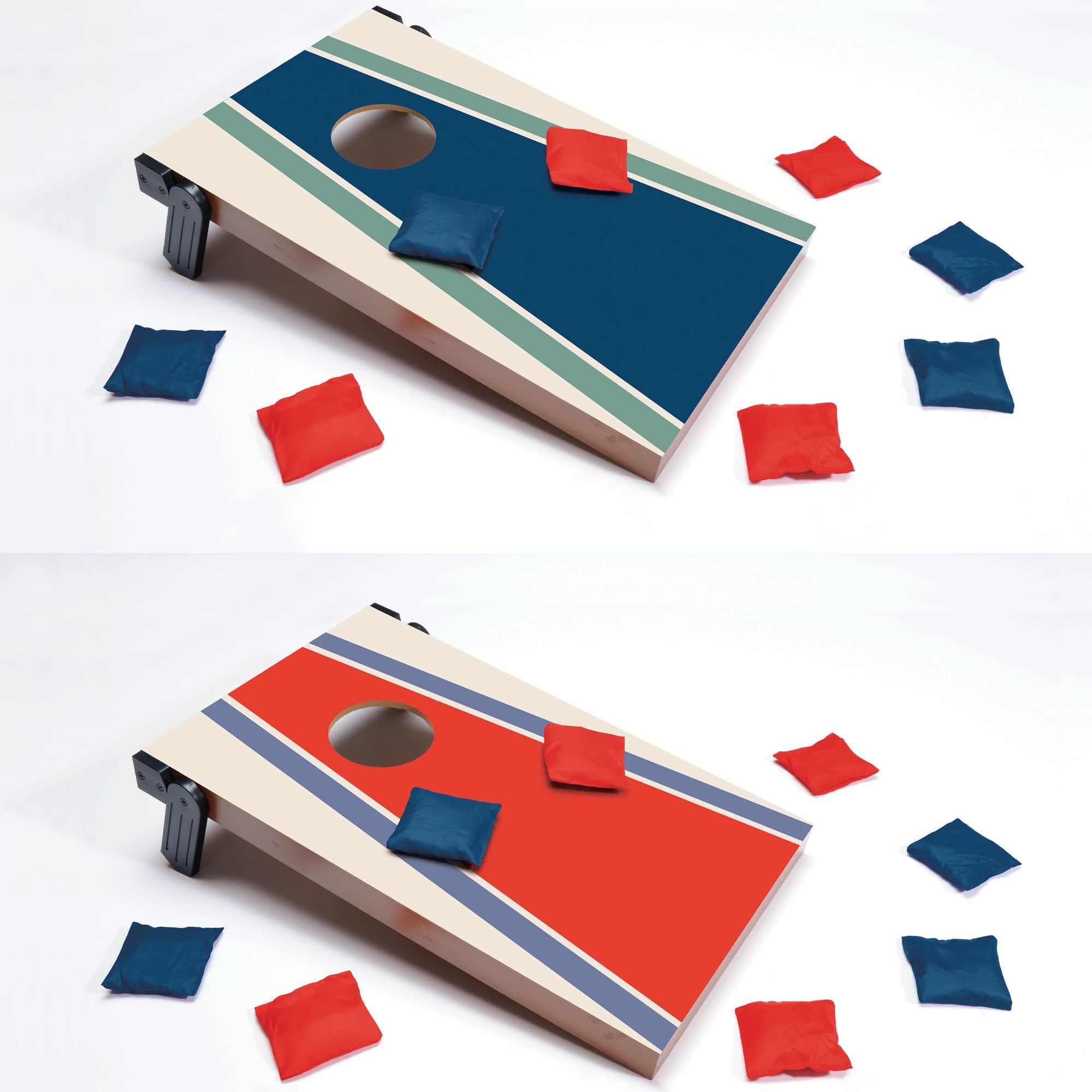 TEMU Cornhole Games Set - (1 Pack) - Includes 8 Bean Bags And 2 Sturdy Boards - Perfect For Outdoor , Barbecues, Picnics, And Tailgates