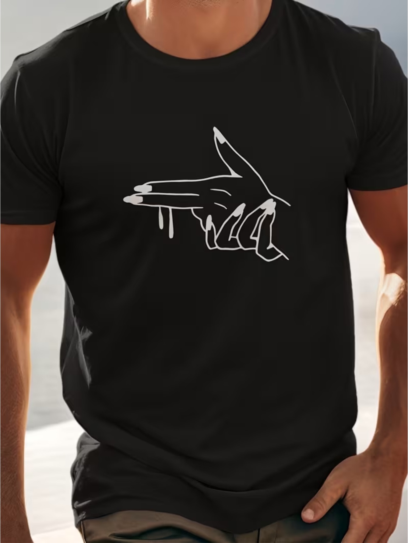 front printed round collar short sleeved t shirt top  able breathable fabric casual sports style mens street clothes t shirt valentines day gift fathers day   warehouse delivery mens and womens same t shirt   enjoy discount