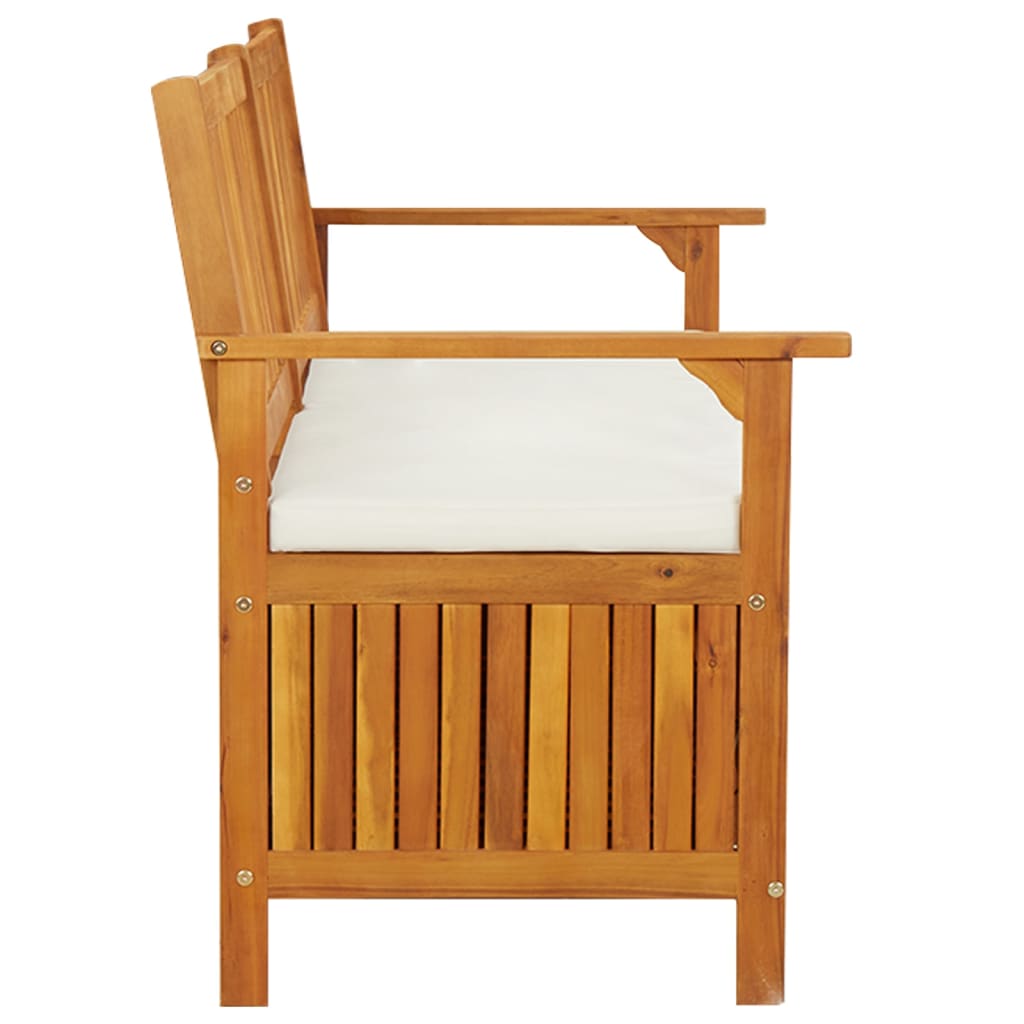vidaXL Outdoor Storage Bench Deck Box for Patio Furniture Solid Wood Acacia